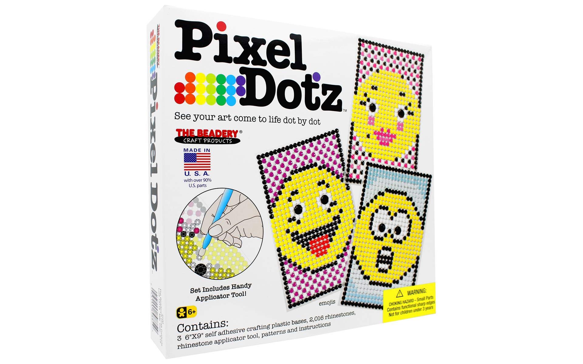The Beadery Craft Products Pixel Dotz Emoji Beads - DIY Jewelry Making Kits for Kids & Adults - Perfect for Bracelets, Keychains & Home Decor