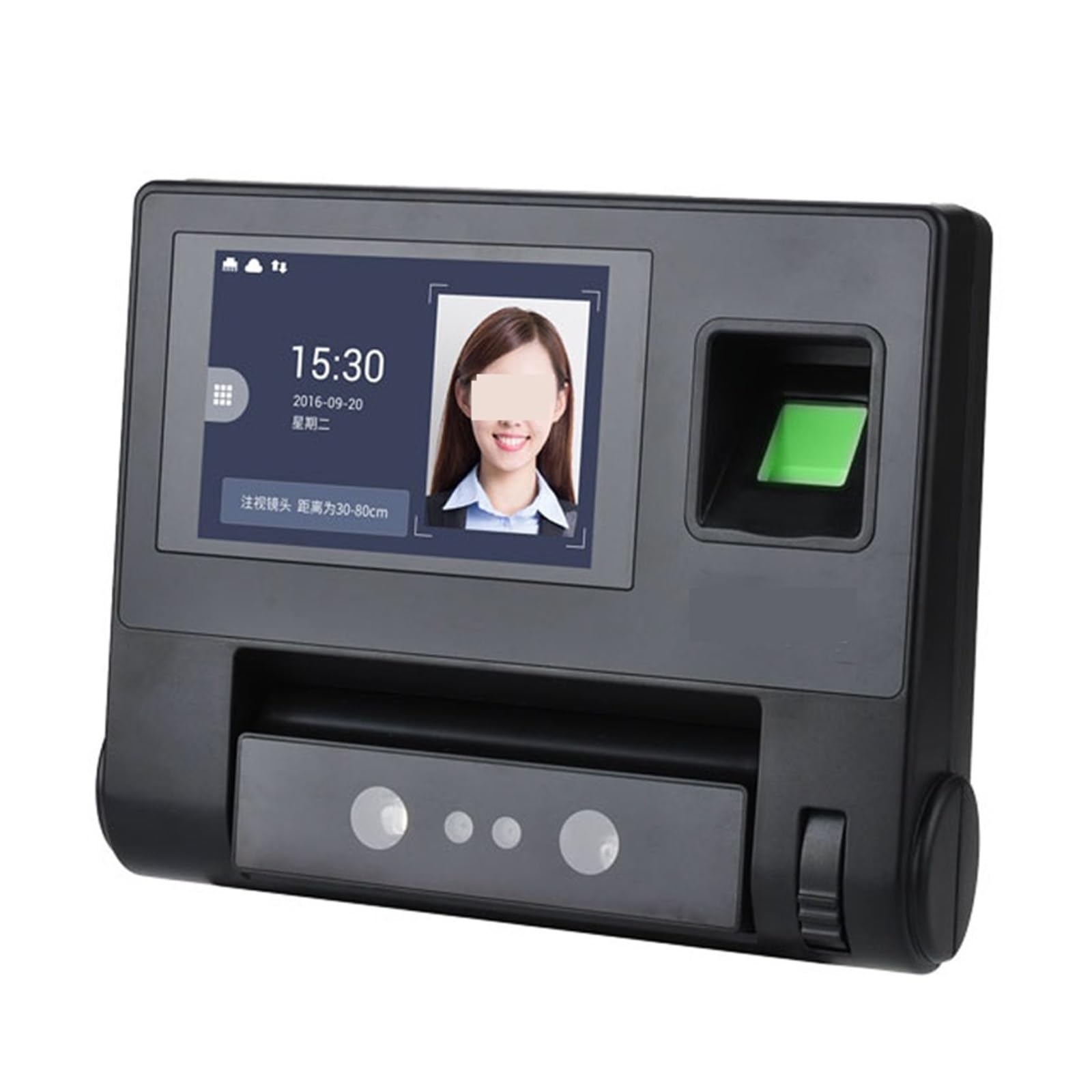 DELURA Biometric Time Clock - Fingerprint & Facial Recognition Access Control Device for Employee Attendance Tracking | Ideal for Small Businesses & Office Use