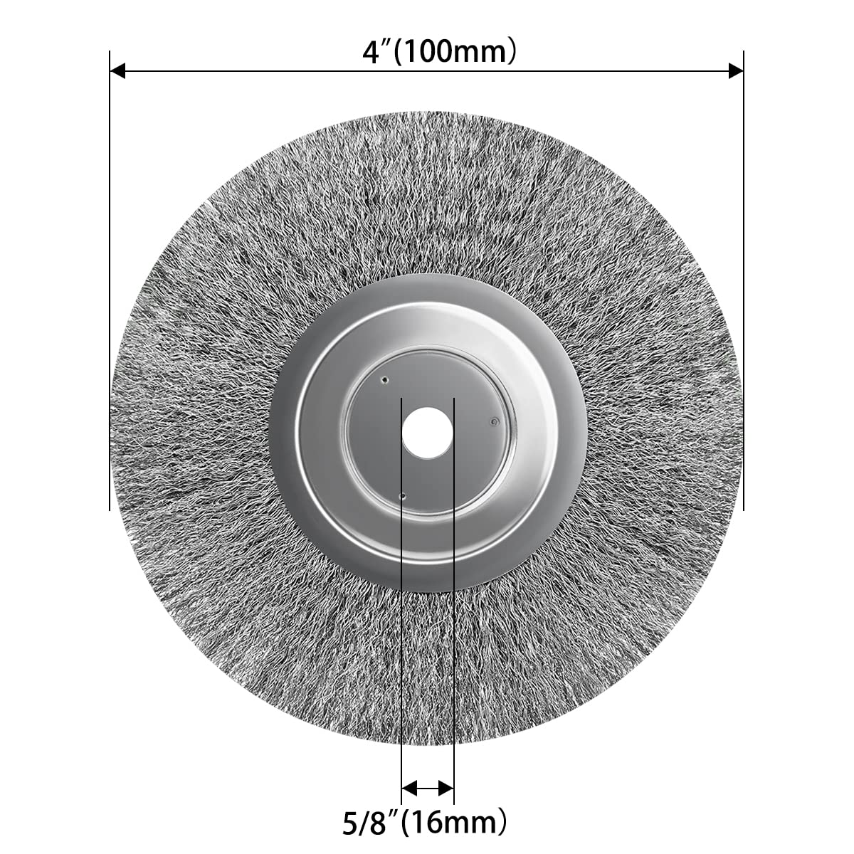 YKLP 4 Inch Stainless Steel Wire Wheel Brush - 5/8