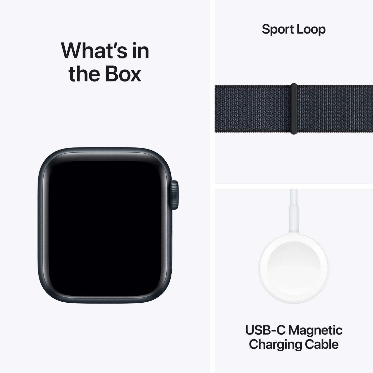 Apple Watch SE (2nd Gen) 40mm Midnight Aluminum Case with Sport Loop Band S/M - Smartwatch for Fitness Tracking & Notifications - Perfect for Running, Workouts & Daily Use