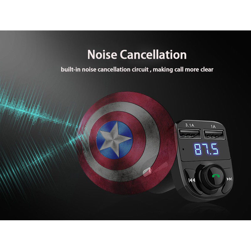 Wireless Bluetooth FM Transmitter for Car - MP3 Player, Hands-Free Calling & Dual USB Charger - Perfect for Road Trips and Commuting