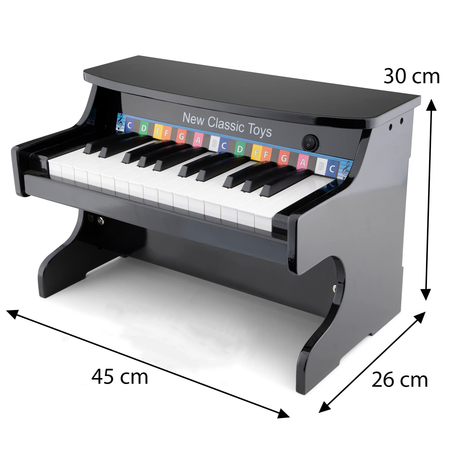 Wooden Electric Keyboard for Kids - Classic Musical Toy with Black Finish (Model 10161) | Perfect for Early Childhood Music Education & Home Play