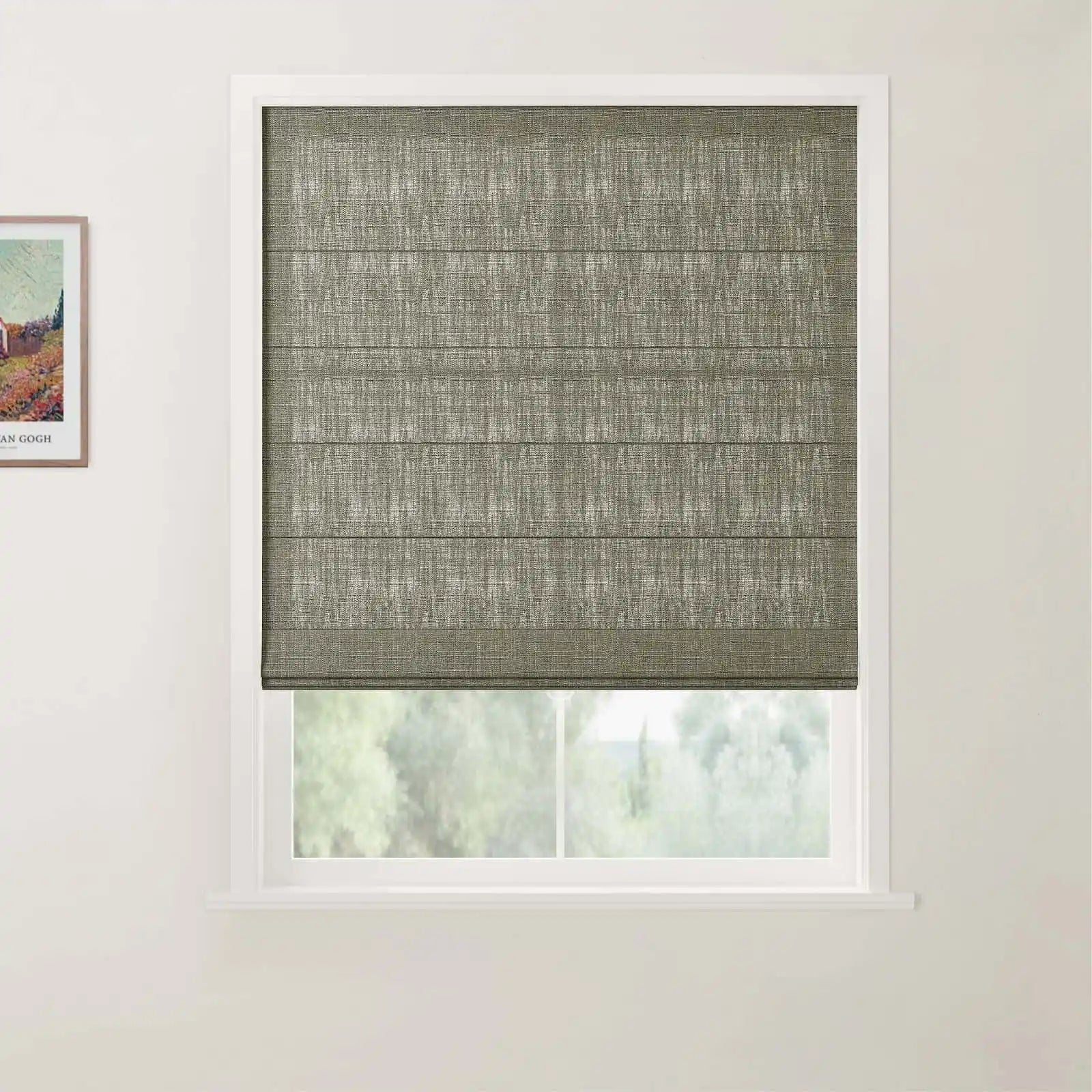 Custom Cordless Roman Shades for Windows - Blackout Back Slat Design for Privacy & Light Control - Perfect for Living Room, Bedroom, and Home Office