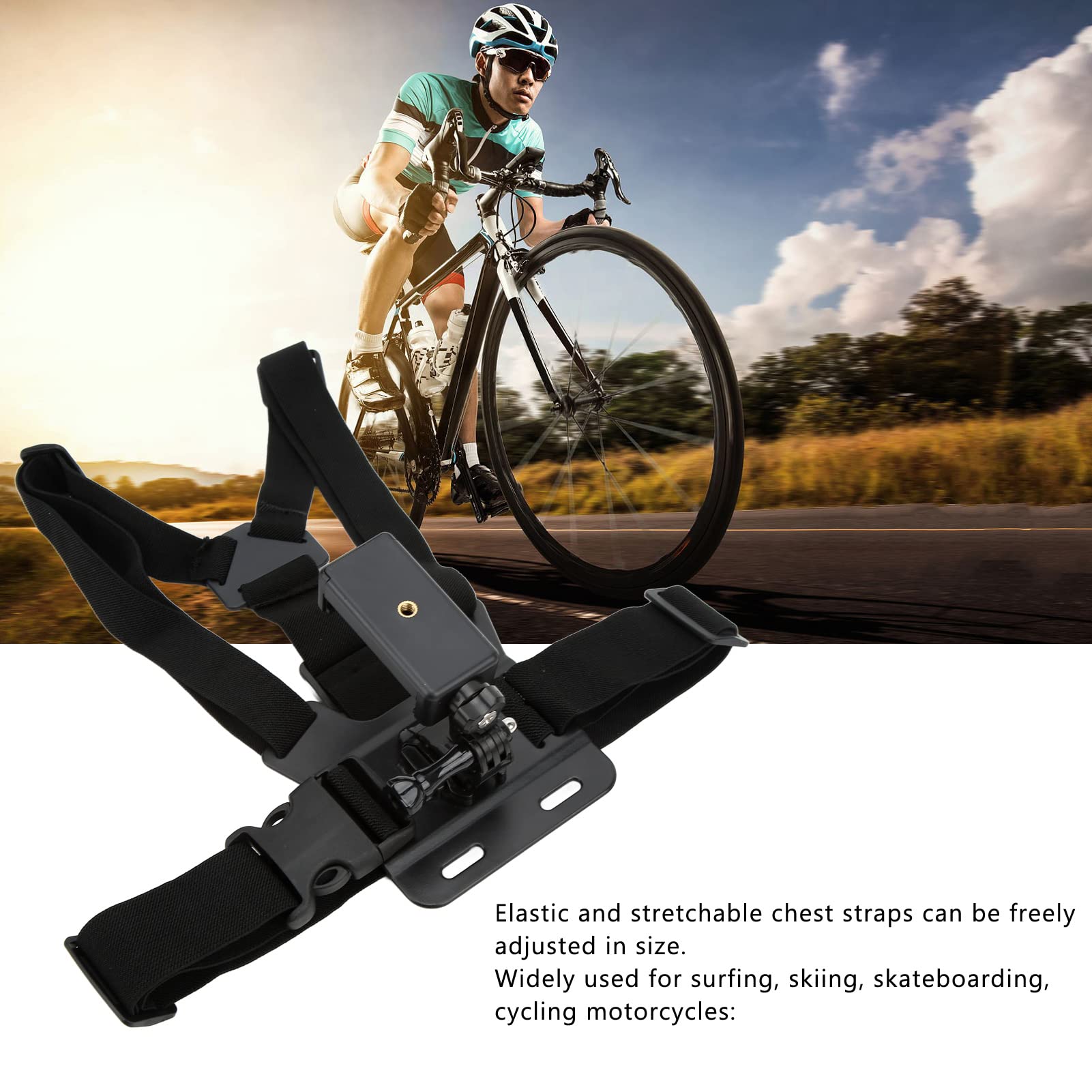 Adjustable Phone Chest Mount Harness for POV Action Camera & Smartphone - Compatible with iPhone, Samsung, GoPro - Perfect for Hiking, Cycling, Vlogging & Hands-Free Recording