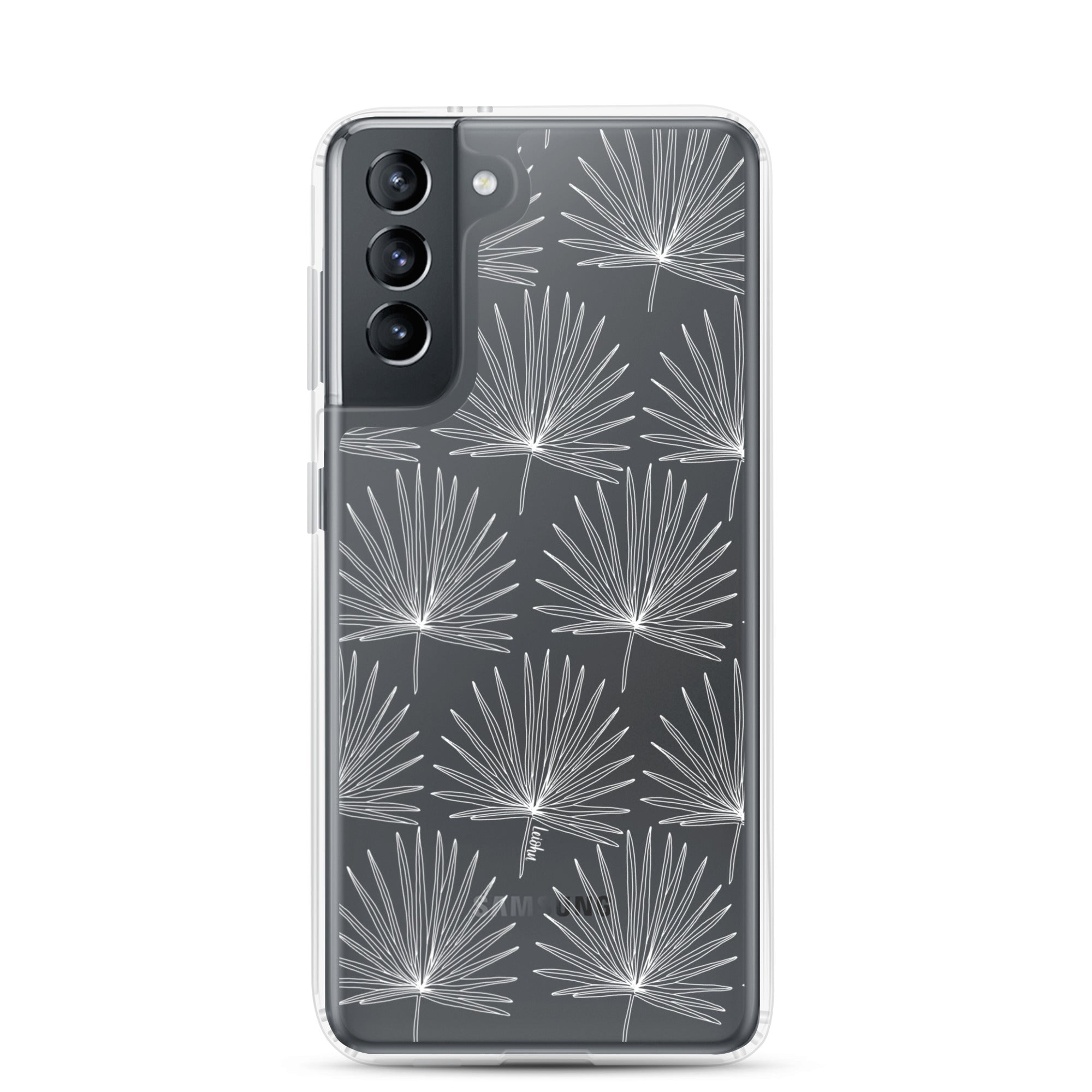 Fan Palm Clear Phone Case for Samsung Galaxy - Slim Protective Cover with Scratch Resistance for Everyday Use & Travel
