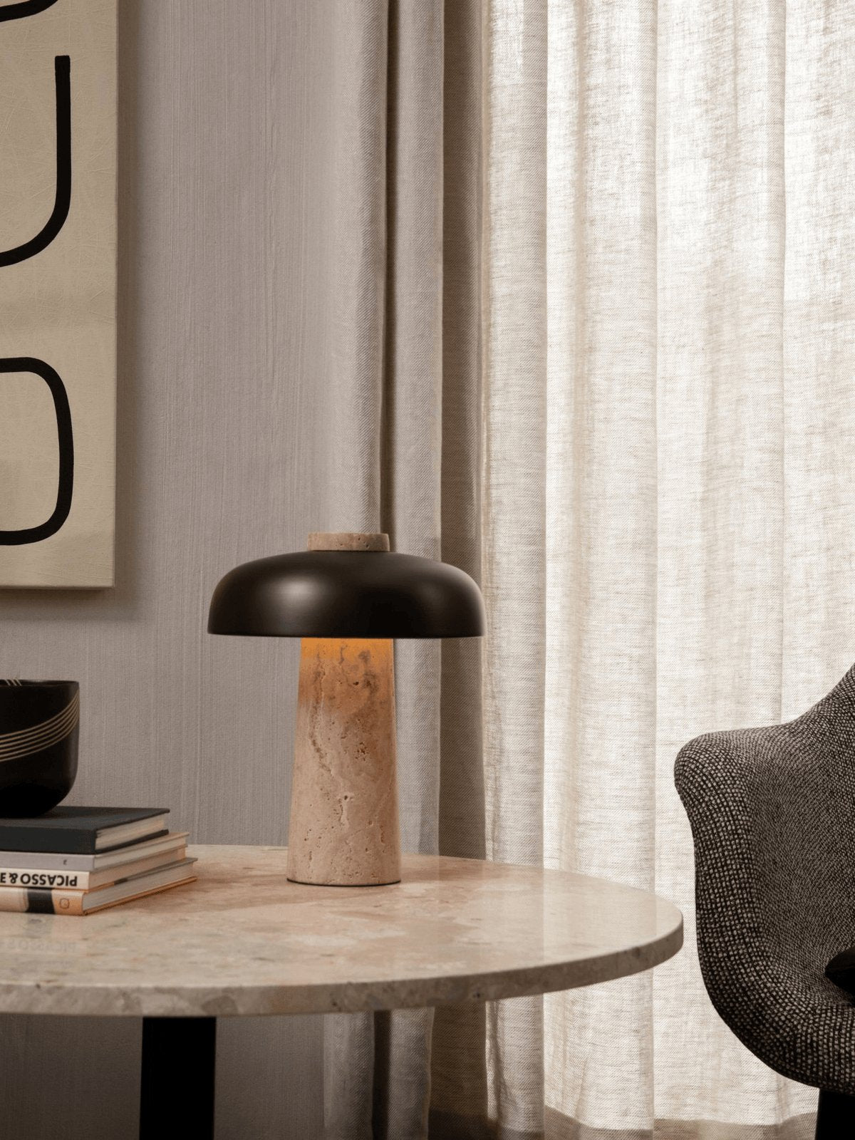 Modern Terra Dome Table Lamp - Stylish Bedside & Living Room Lighting for Home Decor - Perfect for Bedrooms, Offices & Cozy Reading Nooks