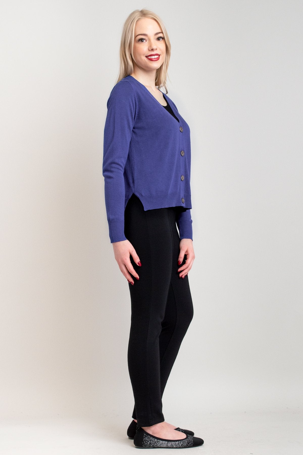 Jessica Women's Deep Blue Bamboo Cotton Sweater - Soft & Comfortable Knit Pullover for Casual Wear, Office & Fall Outfits
