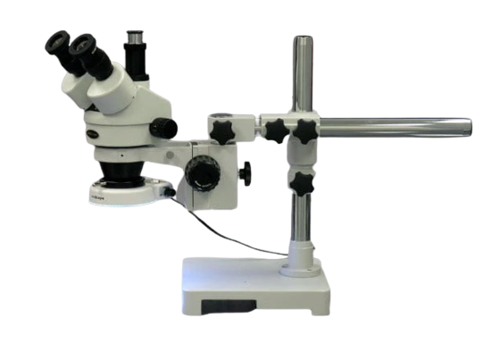 Amscope SM-3TZ-80S Trinocular Stereo Microscope 3.5X-90X Zoom Magnification with Boom Stand & 80 LED Light - Ideal for Jewelry Making, Coin Collecting, PCB Inspection, and Biological Research