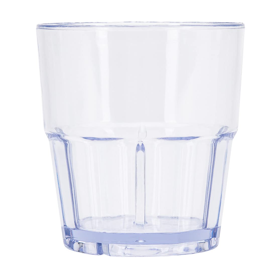 50-Pack 9oz Shatterproof Plastic Tumblers - Clear Stackable Dishwasher-Safe Drinking Glasses for Restaurants, Bars, Parties & Outdoor Events