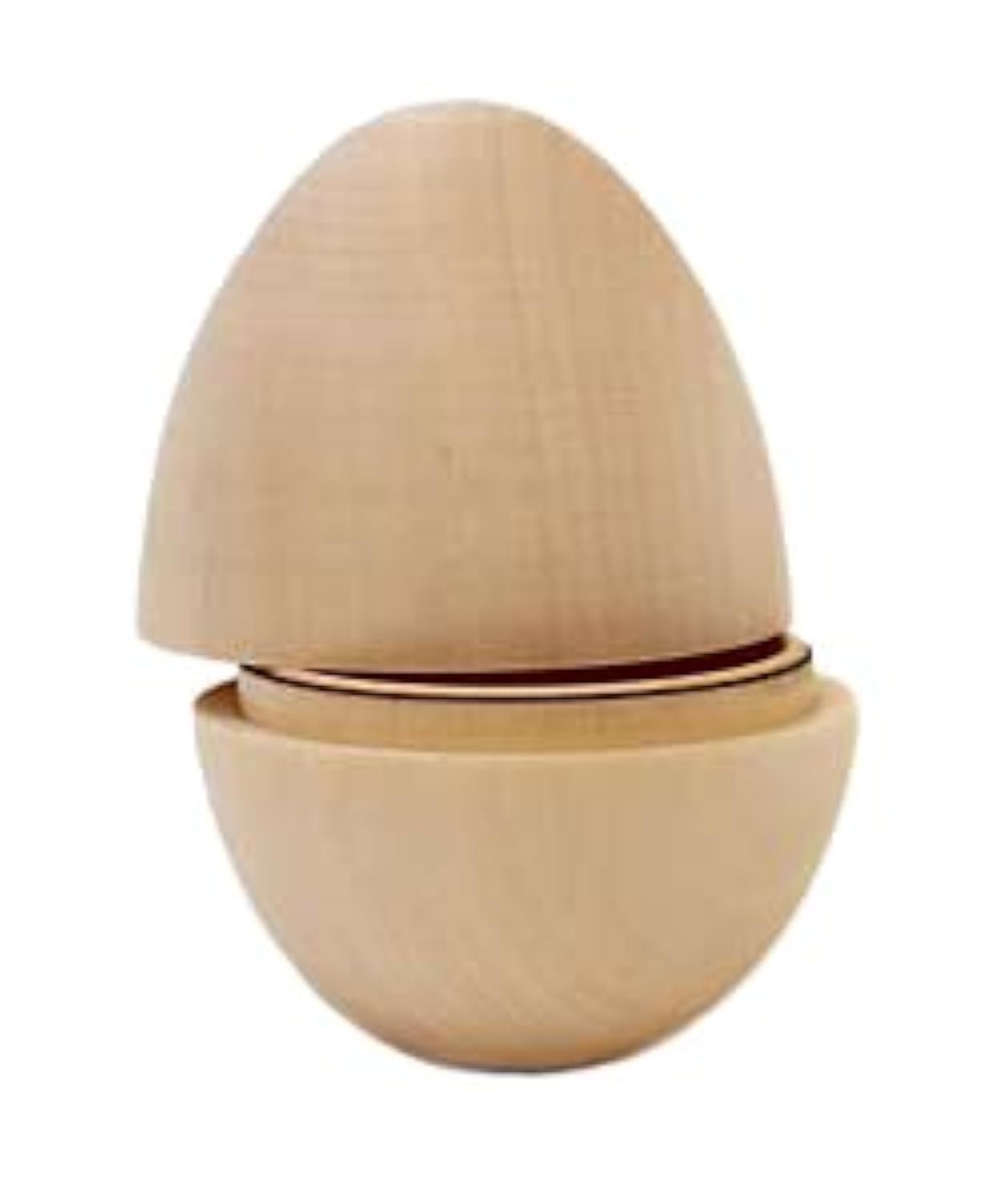 Golden Cockerel Set of 6 Blank Hollow Wooden Eggs for Easter Decorations, DIY Crafts, and Home Decor - Perfect for Painting, Gift Wrapping, and Seasonal Displays