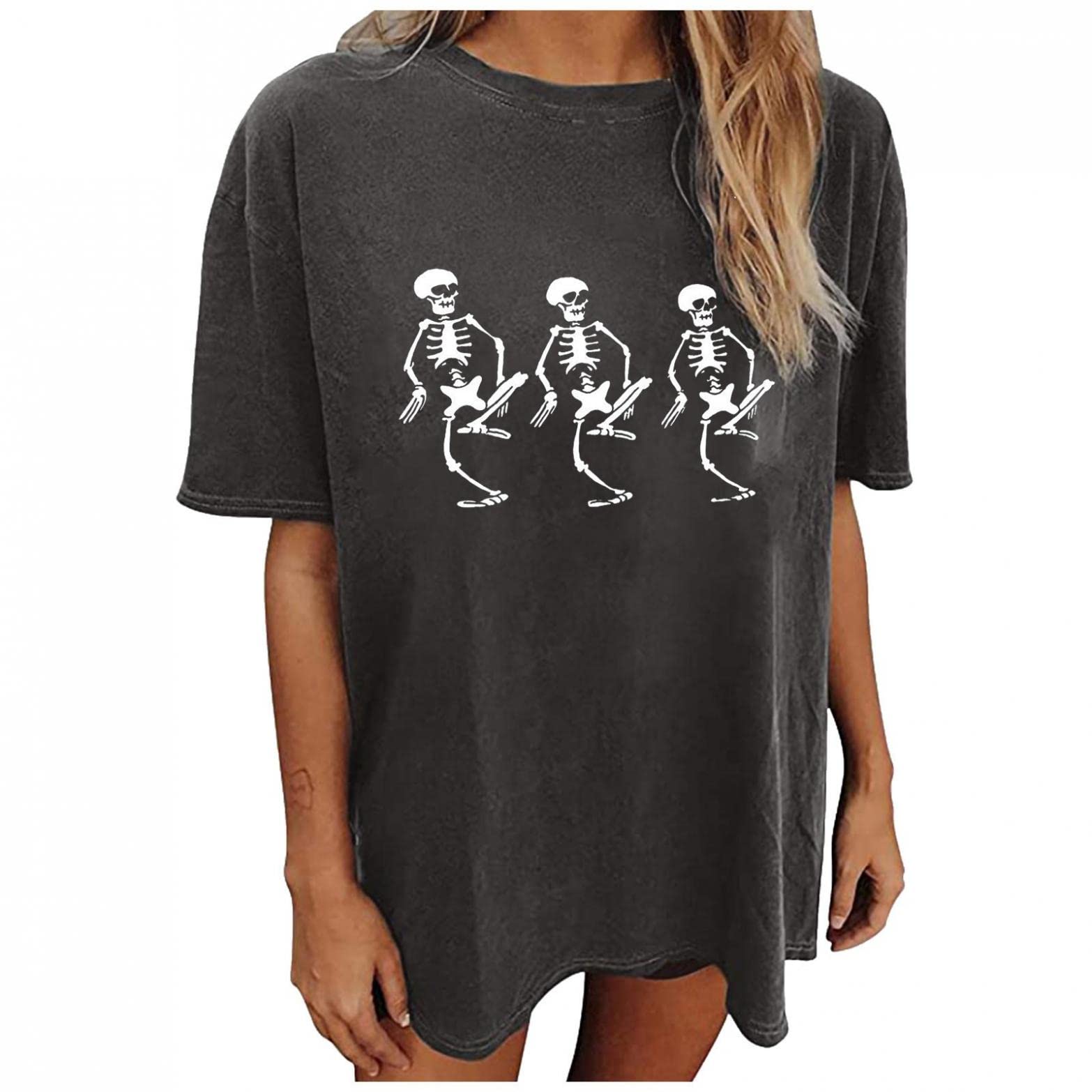 Aayomet Women's Casual Print T-Shirts | Comfortable Oversized Tunic Blouses | Dressy & Casual Tops for Everyday Wear | Perfect for Work, Weekend Outings and Relaxing at Home