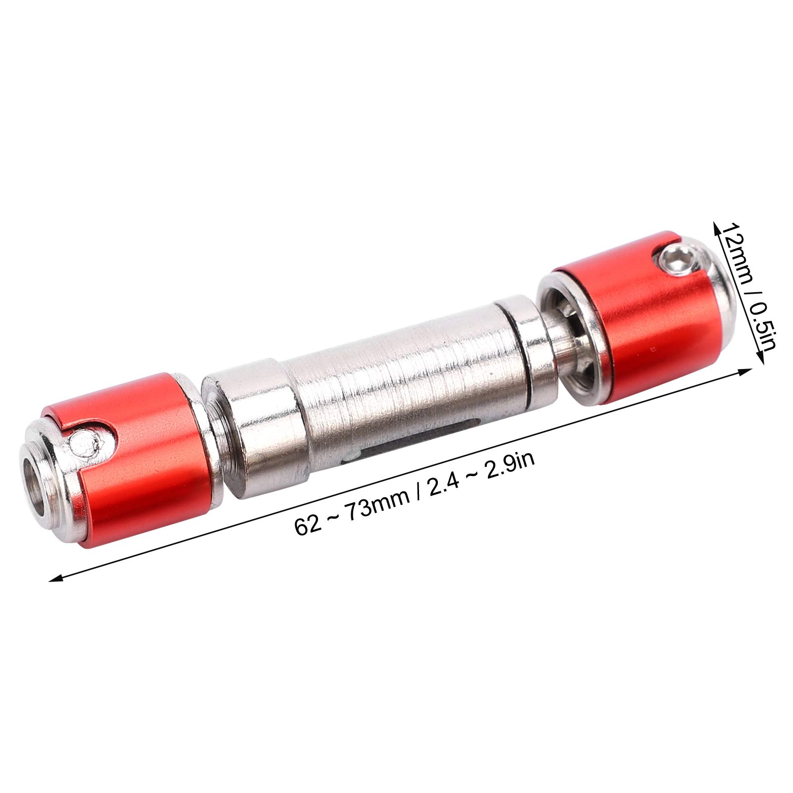VGEBY 62mm Stainless Steel Drive Shaft for SCX10 1/10 RC Crawler Car - Durable Replacement Part for Off-Road RC Model Cars - Perfect for Rock Crawling, Trail Adventures & RC Car Upgrades