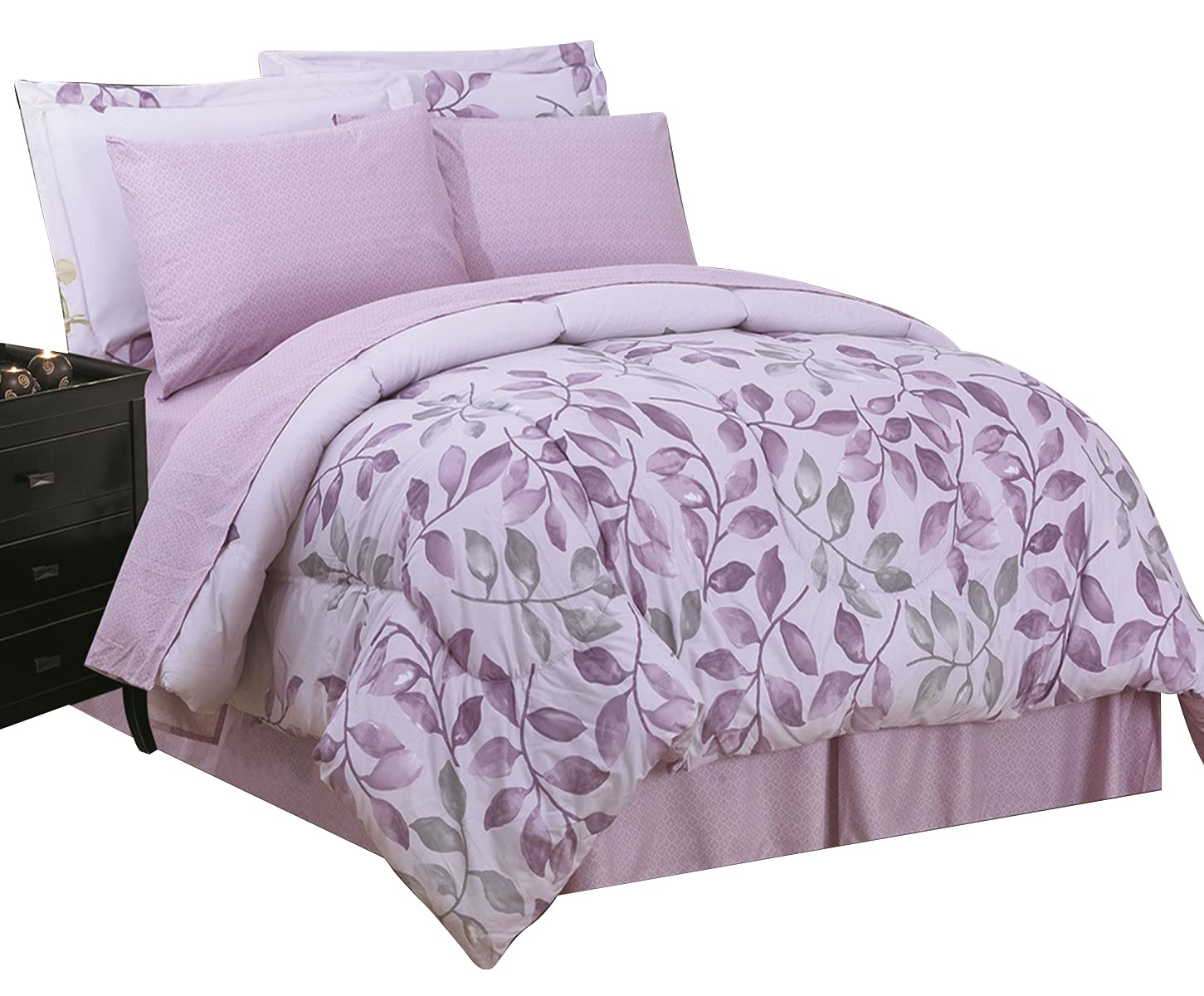 Ultra Soft 6-Piece Reversible Comforter Set - Twin Size Bed in a Bag | Home Sweet Home Dreams | Jessica Pattern | Perfect for Guest Rooms, Dorm Rooms & Cozy Bedrooms