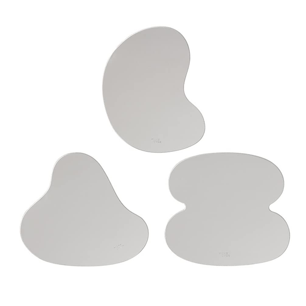 3-Piece Mirror Coaster Set - Cork & Silicone Drink Coasters for Coffee, Tea, Hot Pots - Acrylic Diamond Design - Wedding & Kitchen Use - Perfect for Dining Tables, Coffee Shops, and Home Decor