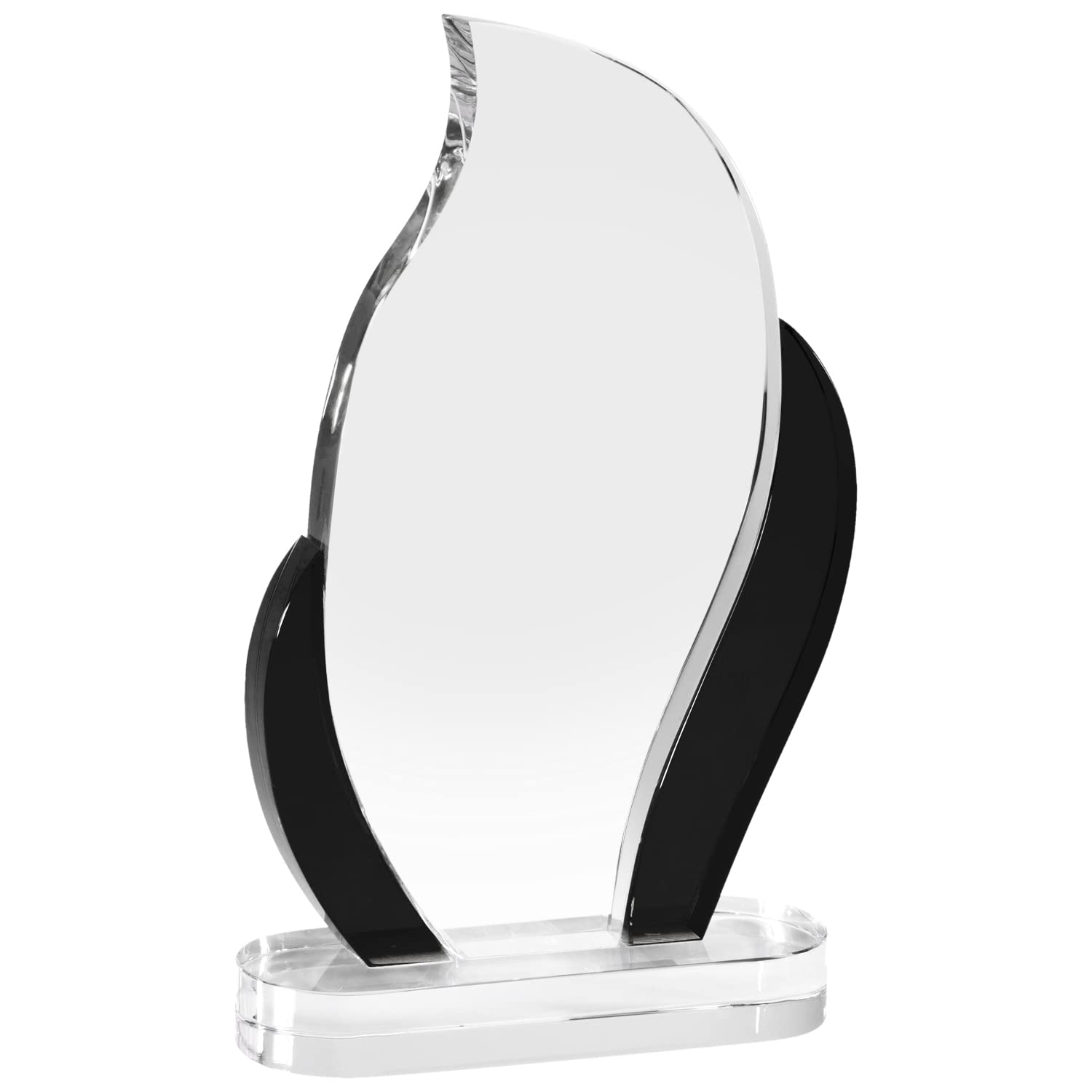 Premium Optical Crystal Flame Award with Colored Accent - Custom Engraved Trophy for Corporate Recognition, Employee Appreciation & Milestone Celebrations (Multiple Color Options) - Perfect for Awards Ceremonies, Retirement Gifts & Achievement Recognition