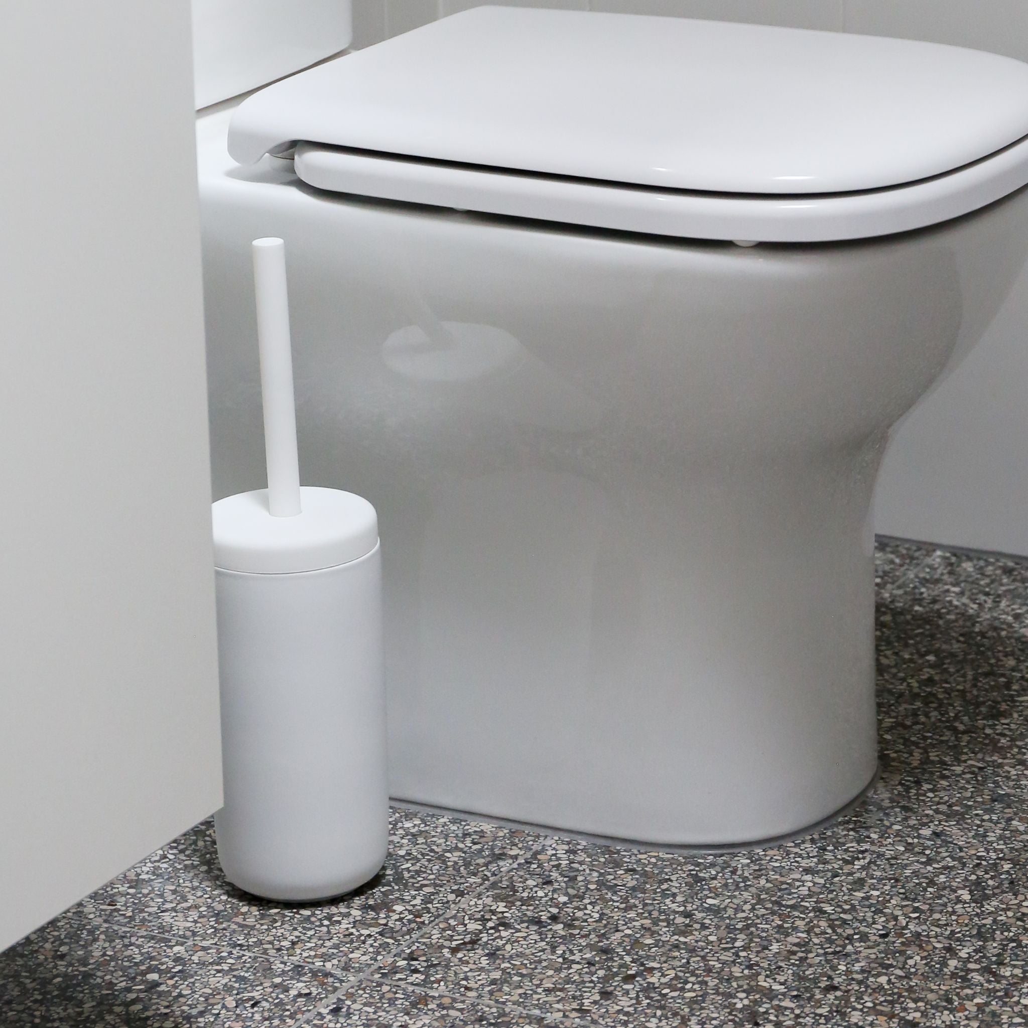 ZONE DENMARK Ume Toilet Brush - White | Modern Bathroom Cleaning Tool for Home & Office Use