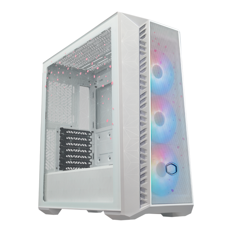 Cooler Master MB520 WGNN S02 CM MasterBox 520 Mesh ATX Mid-Tower PC Case - Sakura Pink Edition for Gaming & Workstation Builds, High Airflow Design with Tempered Glass Side Panel