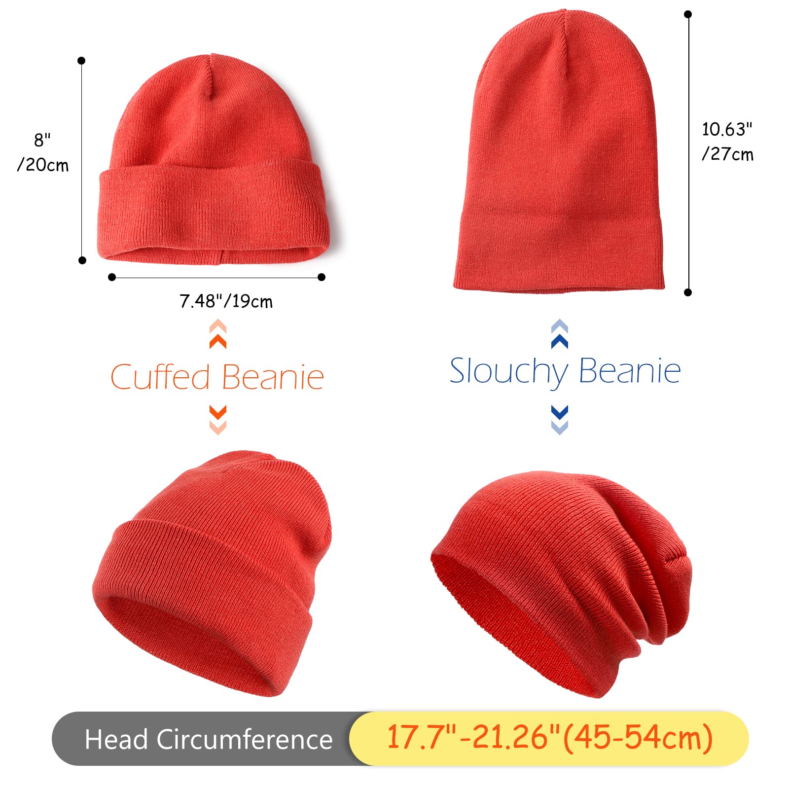 SONMONY Kids Winter Beanie Hats for Boys & Girls (1-12 Years) - Warm Cotton-Acrylic Knit Cuffed Snow Cap for Toddlers & Children - Perfect for Cold Weather, Snow Play & Outdoor Activities