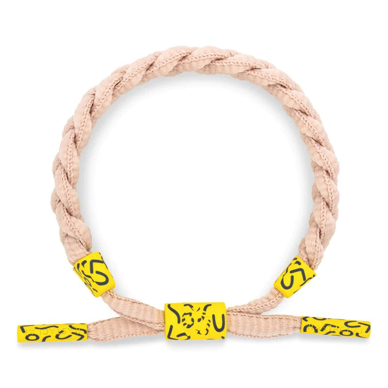 Rastaclat Far Beam M/L Tan Braided Bracelet - Adjustable Wristband for Men & Women - Perfect for Casual Wear, Sports & Outdoor Activities
