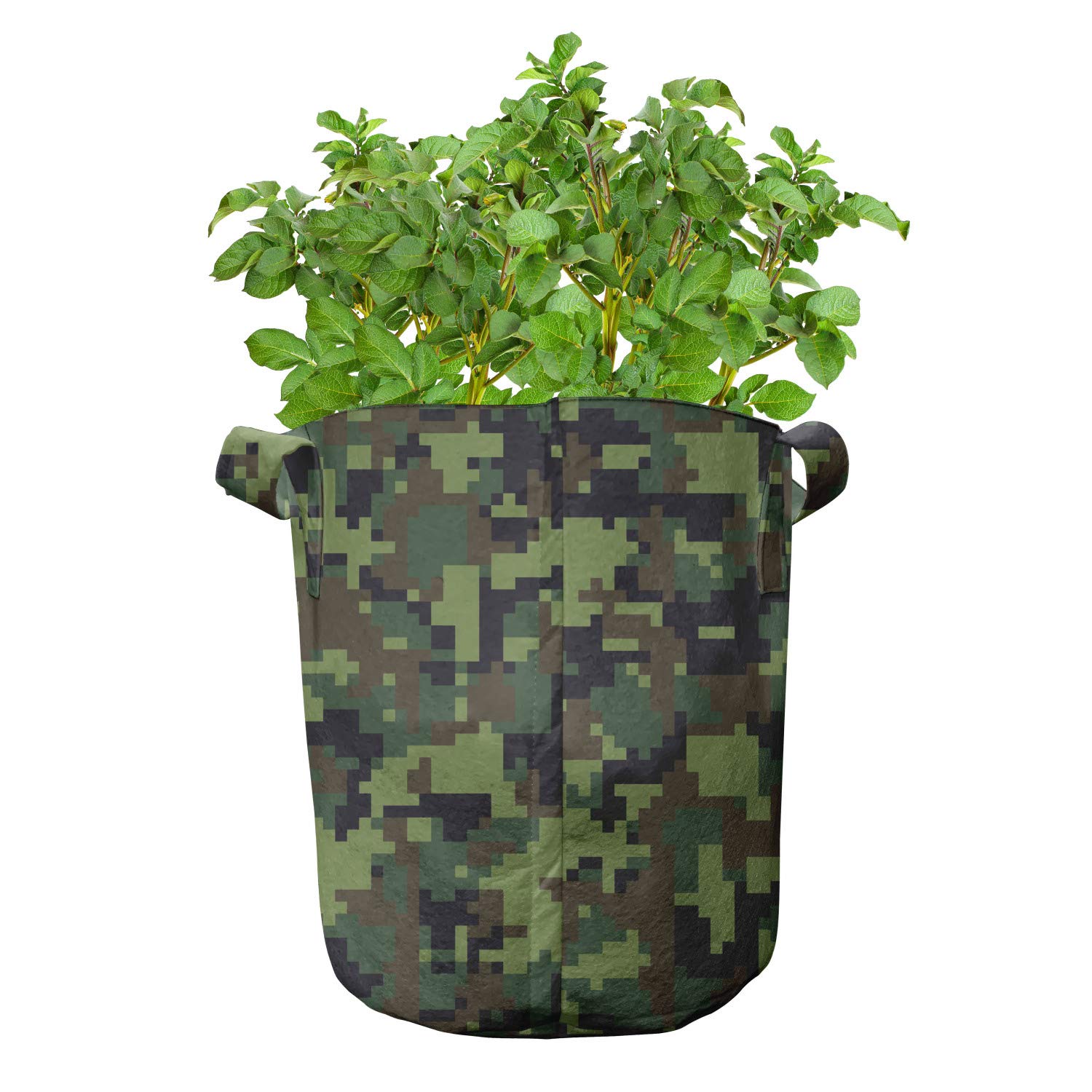Camouflage Grow Bags 5-Pack - Heavy Duty Fabric Pots with Handles for Outdoor Gardening