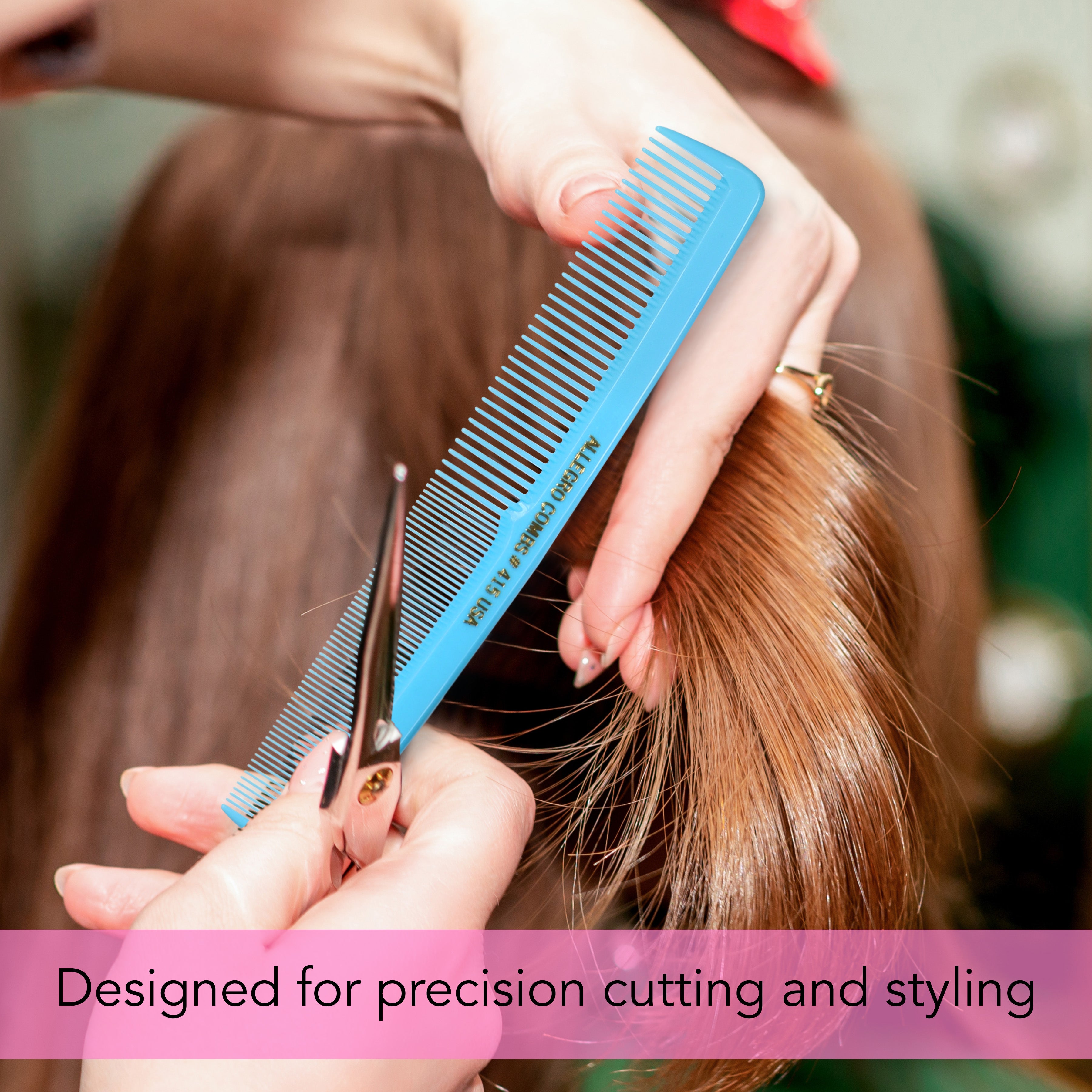 Professional Allegro Combs #415 Barber Cutting & Styling Hair Combs - 12 Pack for Salon, Home Haircuts & Grooming