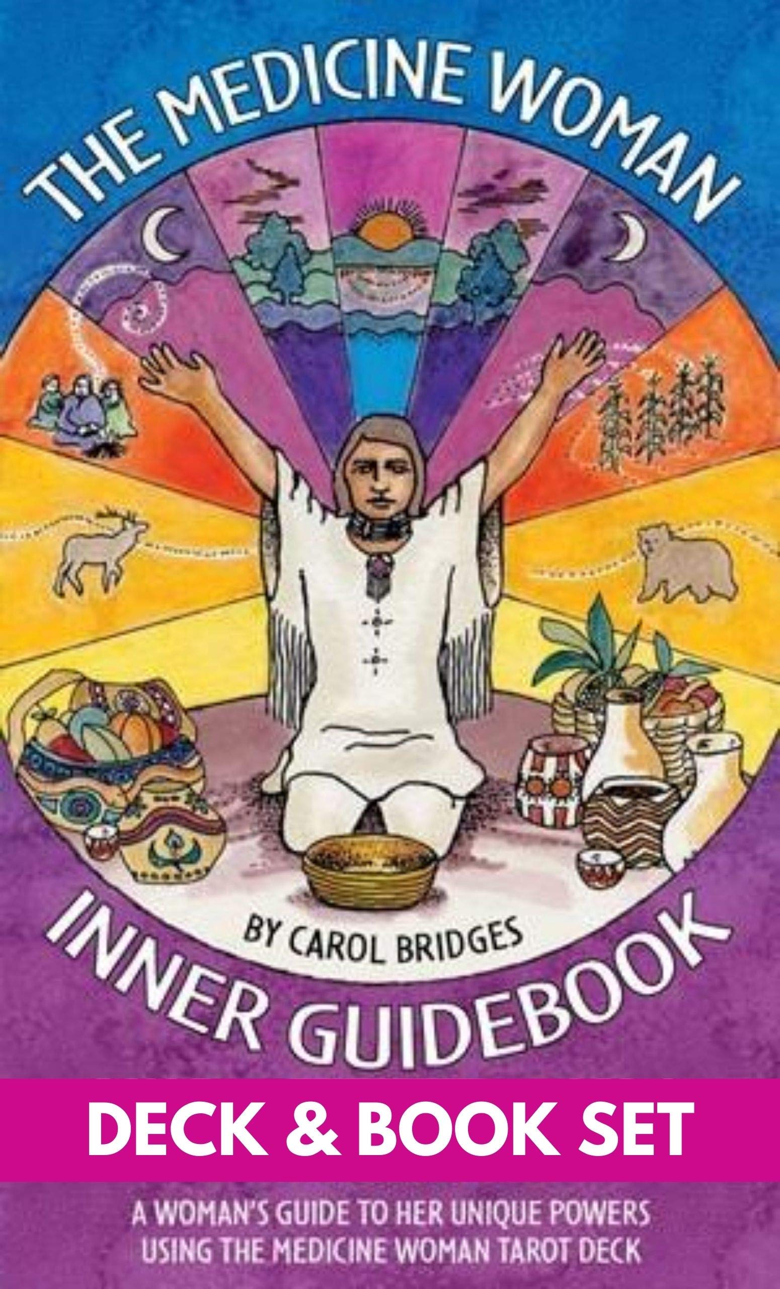 The Medicine Woman Tarot Deck and Book Set - Spiritual Guidance for Women's Empowerment | Perfect for Meditation, Self-Discovery & Intuitive Healing Practices