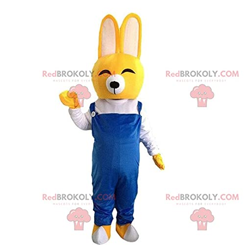 SPOTSOUND Yellow Rabbit REDBROKOLY Mascot Costume - Funny Laughing Bunny Outfit for Cosplay, Halloween, Parties & Events
