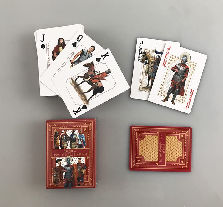 Ancient Rome Themed Playing Cards - 52 Poker Deck for Kids & Adults | Unique Roman Empire Design, Durable Card Game for Parties, Family Gatherings & Game Nights