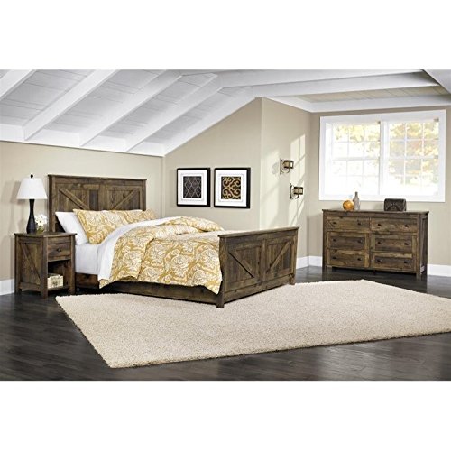 Rustic 4-Piece Bedroom Set with Dresser, 2 Nightstands & Chest | Home Square | Perfect for Farmhouse, Cottage & Vintage Style Bedrooms