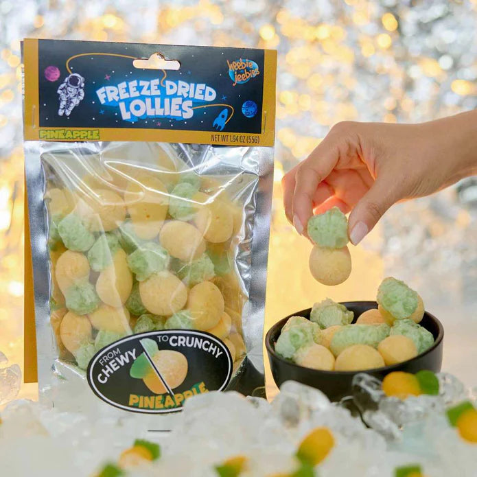 Freeze Dried Pineapple Candy - Heebie Jeebies Sweet & Tangy Tropical Treat (60g) | Perfect for Snacking, Baking & Party Favors
