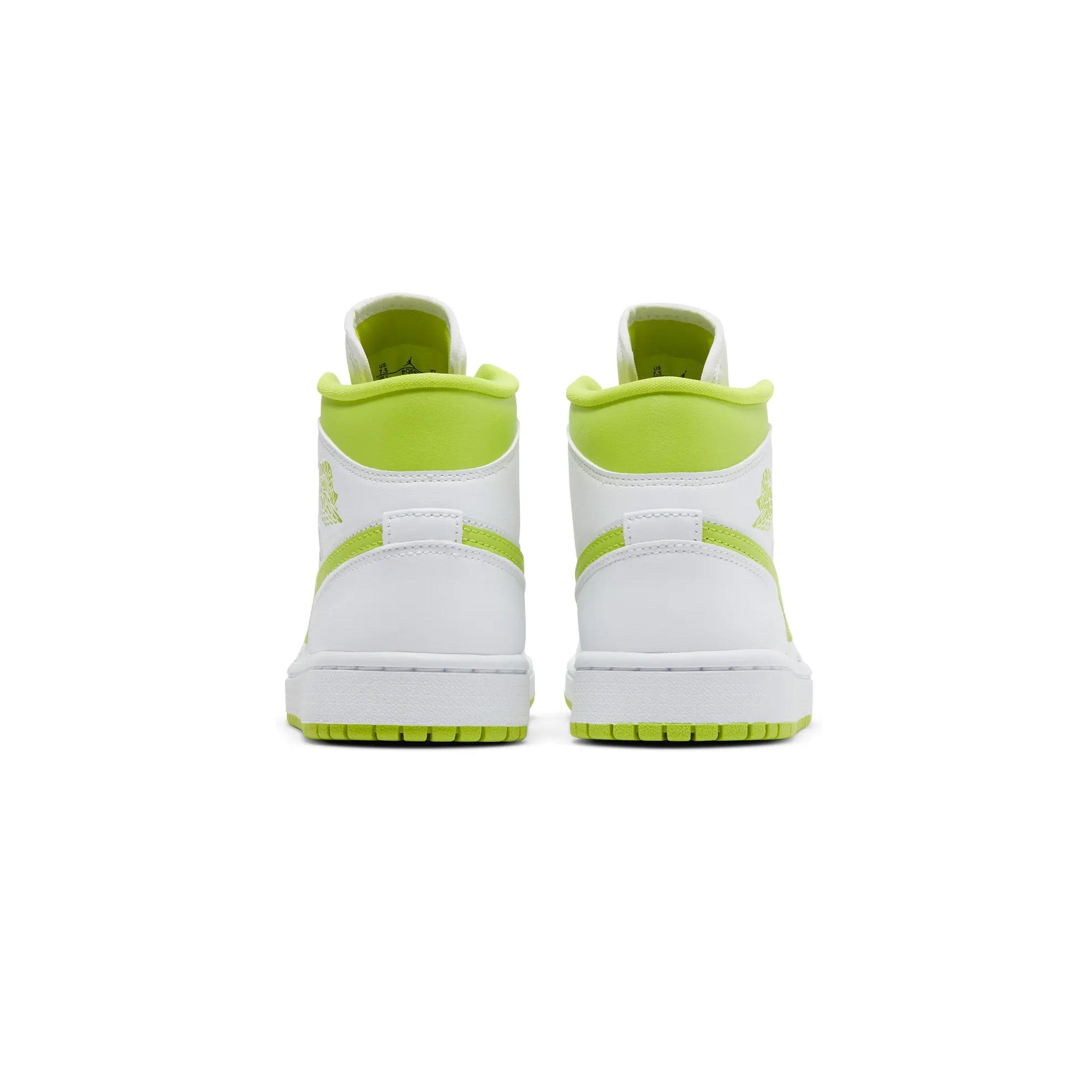 Air Jordan 1 Mid Sneakers - White & Lime Green Women's Basketball Shoes (2022 Release) | Casual Wear, Street Fashion & Gym Workouts