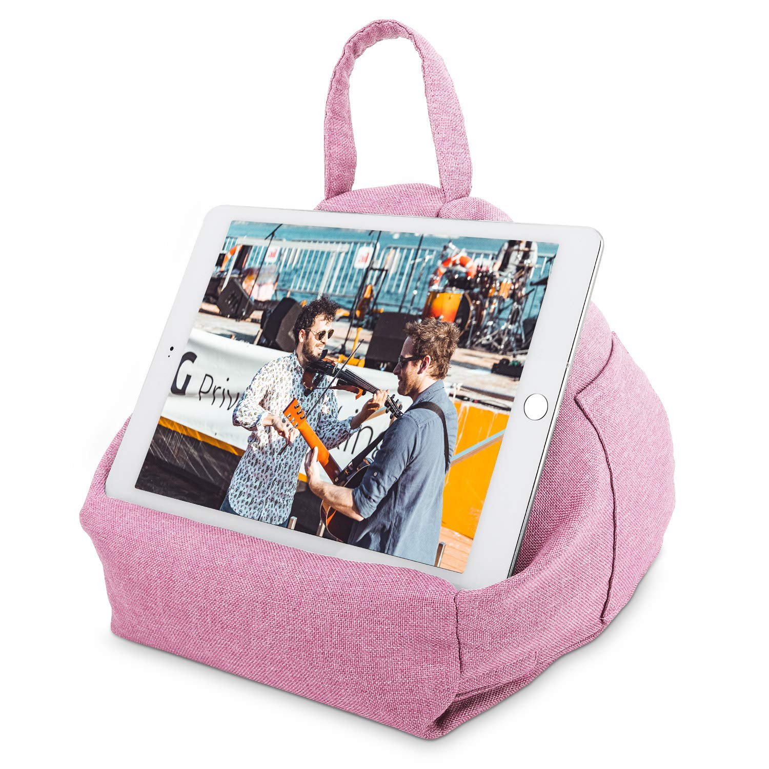 MoKo Tablet Pillow Stand - Soft Lap Cushion Holder for iPad 10th Gen, iPad Pro 11 2022, iPad Mini 6, iPad Air 4/3, Galaxy Tab S6/S7 11