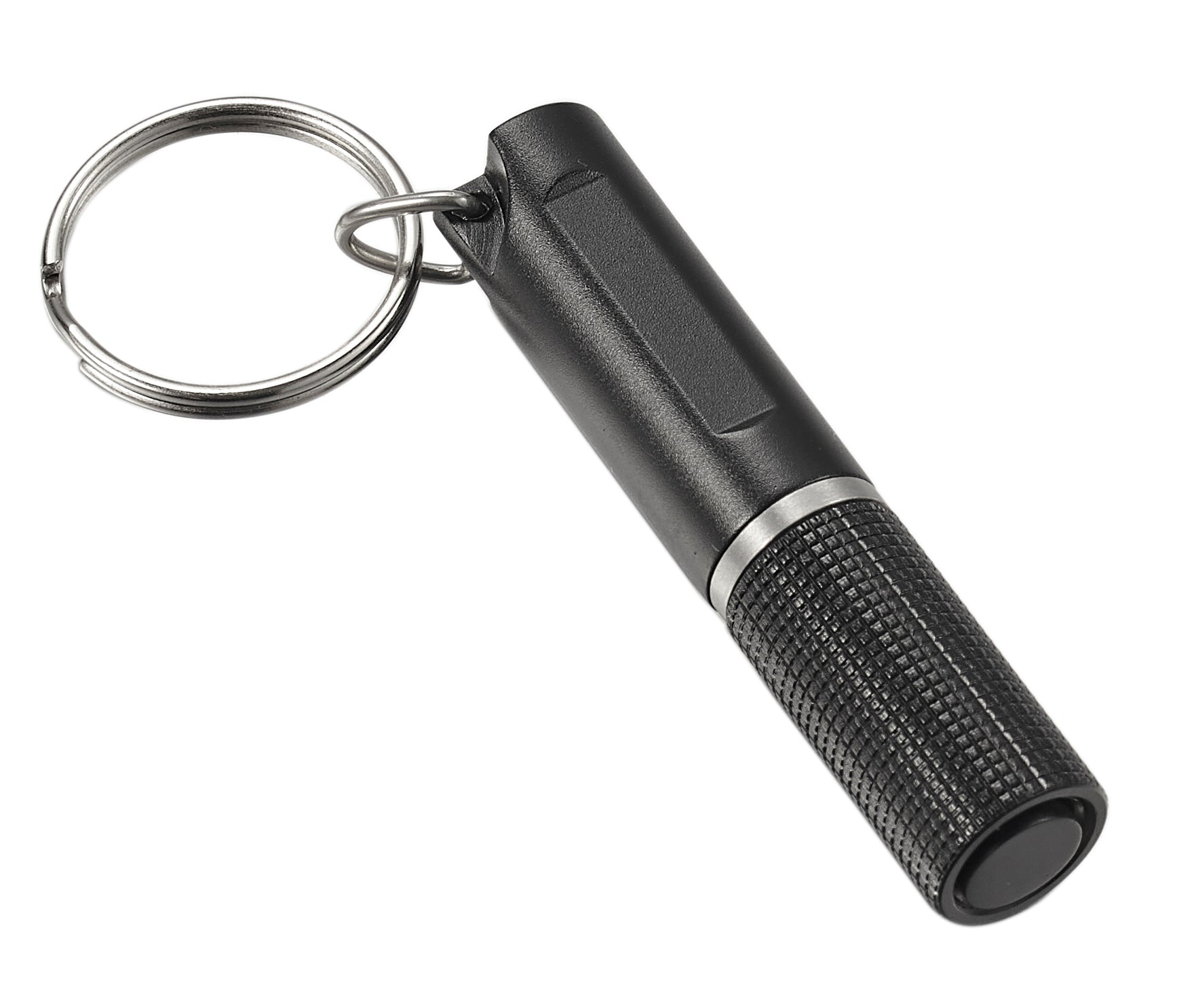 Visol Baton Cigar Punch with Keychain - Black Stainless Steel Cutter for Cigars - Perfect for Outdoor, Travel & Gifts
