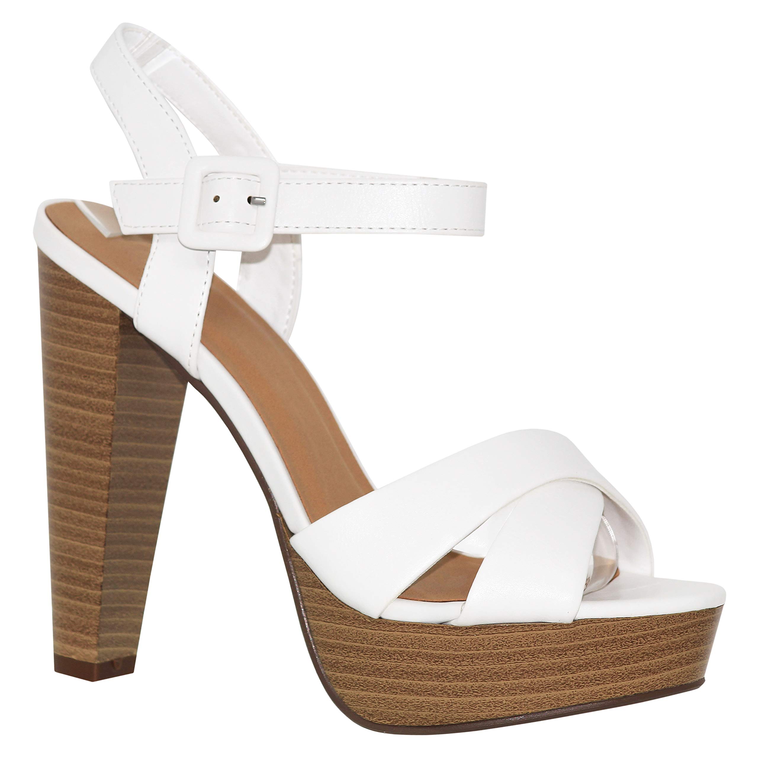 Stylish Women's Ankle Strap Almond Toe Pumps - Comfortable High Heel Dress Shoes for Work, Party & Evening Events | MVE Shoes Collection