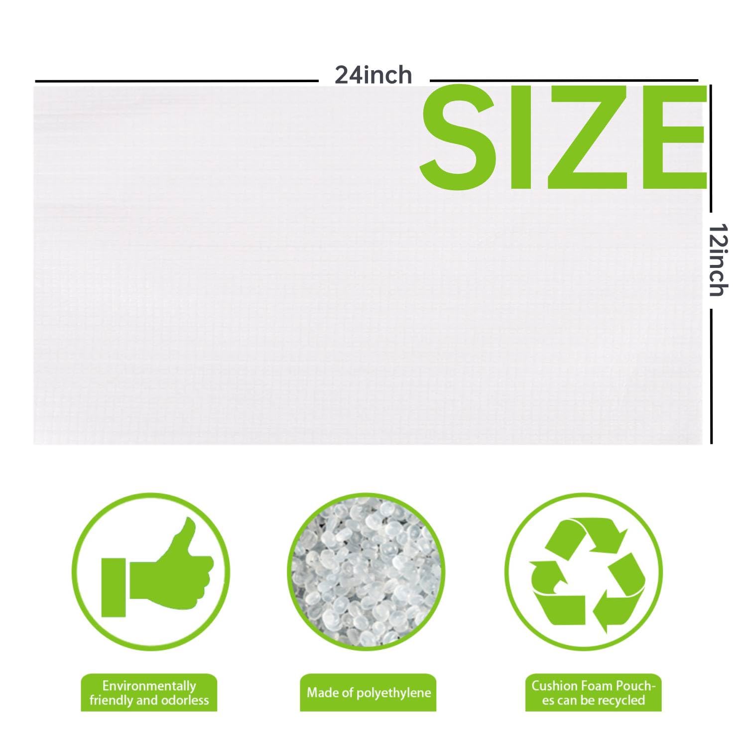 50 Pack Cushion Foam Pouches 12