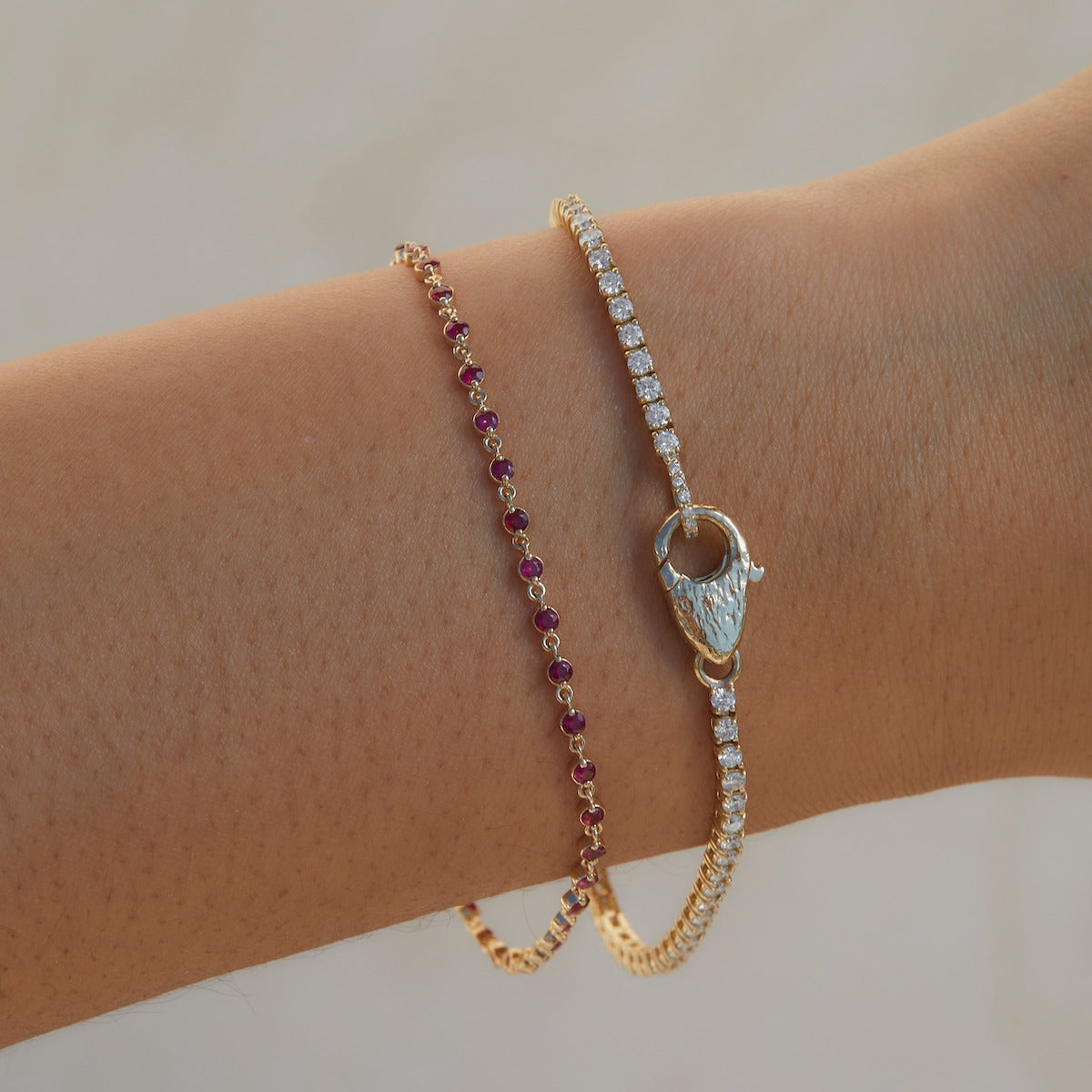 Wrapped in Rubies Bracelet - Elegant Sterling Silver Jewelry with Genuine Gemstones for Women | Perfect for Parties, Weddings & Special Occasions