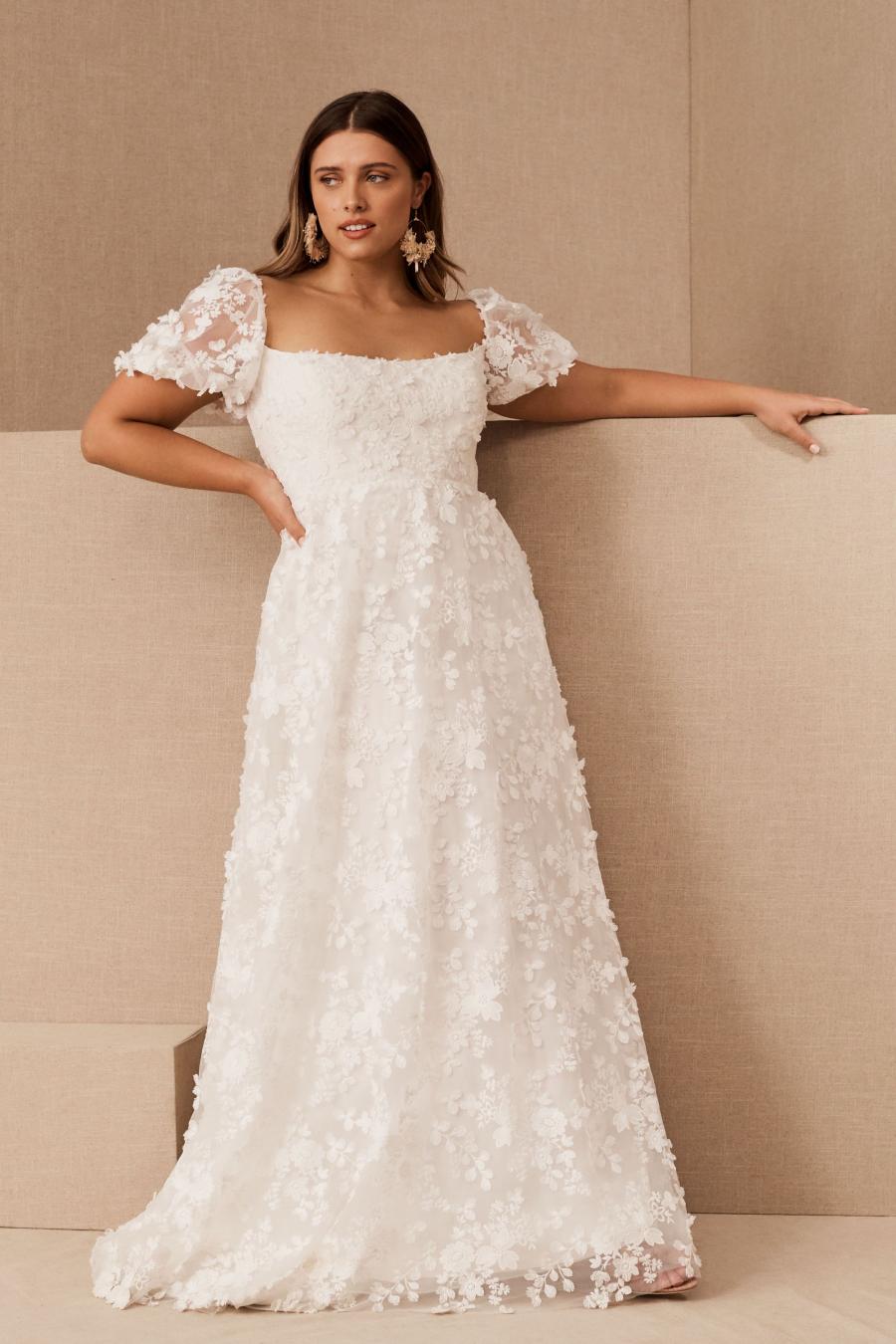 BHLDN Willowby Lilia Gown - Elegant Wedding Dress with Lace Details for Bridesmaids & Formal Events | Perfect for Beach Weddings & Evening Galas