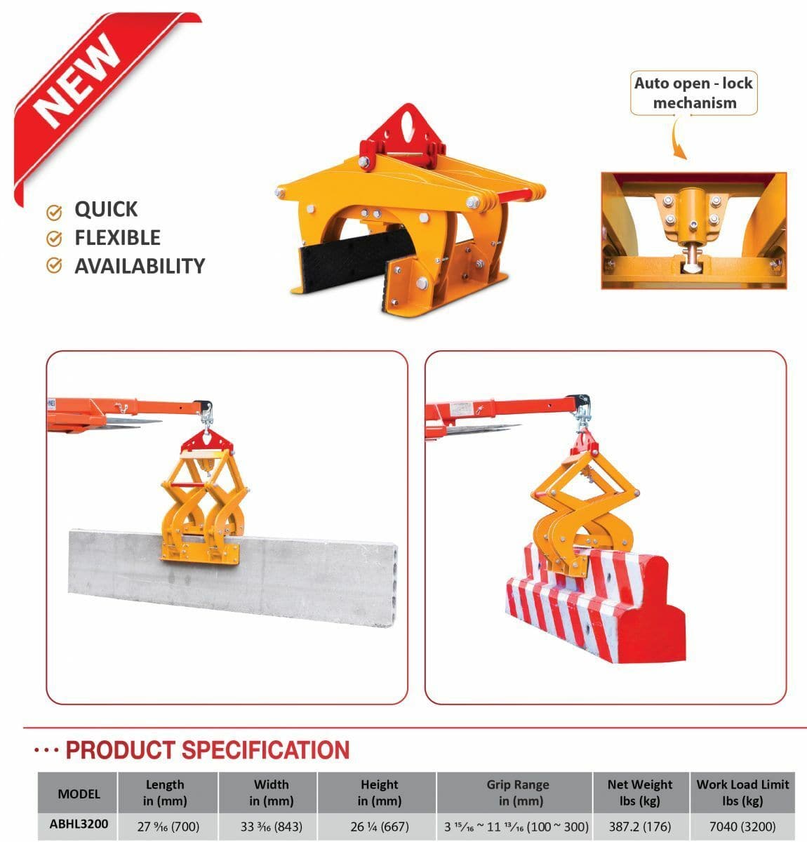 Abaco Barrier Heavy Lifter - Professional Grade Lifting Equipment for Construction & Industrial Use | Durable Material Handling Solution for Warehouses, Factories & Job Sites