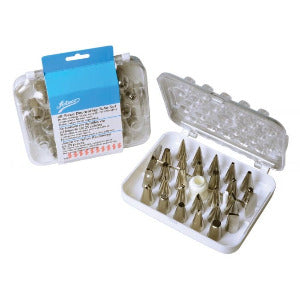 Ateco 29-Piece Professional Cake Decorating Set - Piping Tips, Nozzles & Icing Tools for Baking, Wedding Cakes, Cupcakes & Desserts