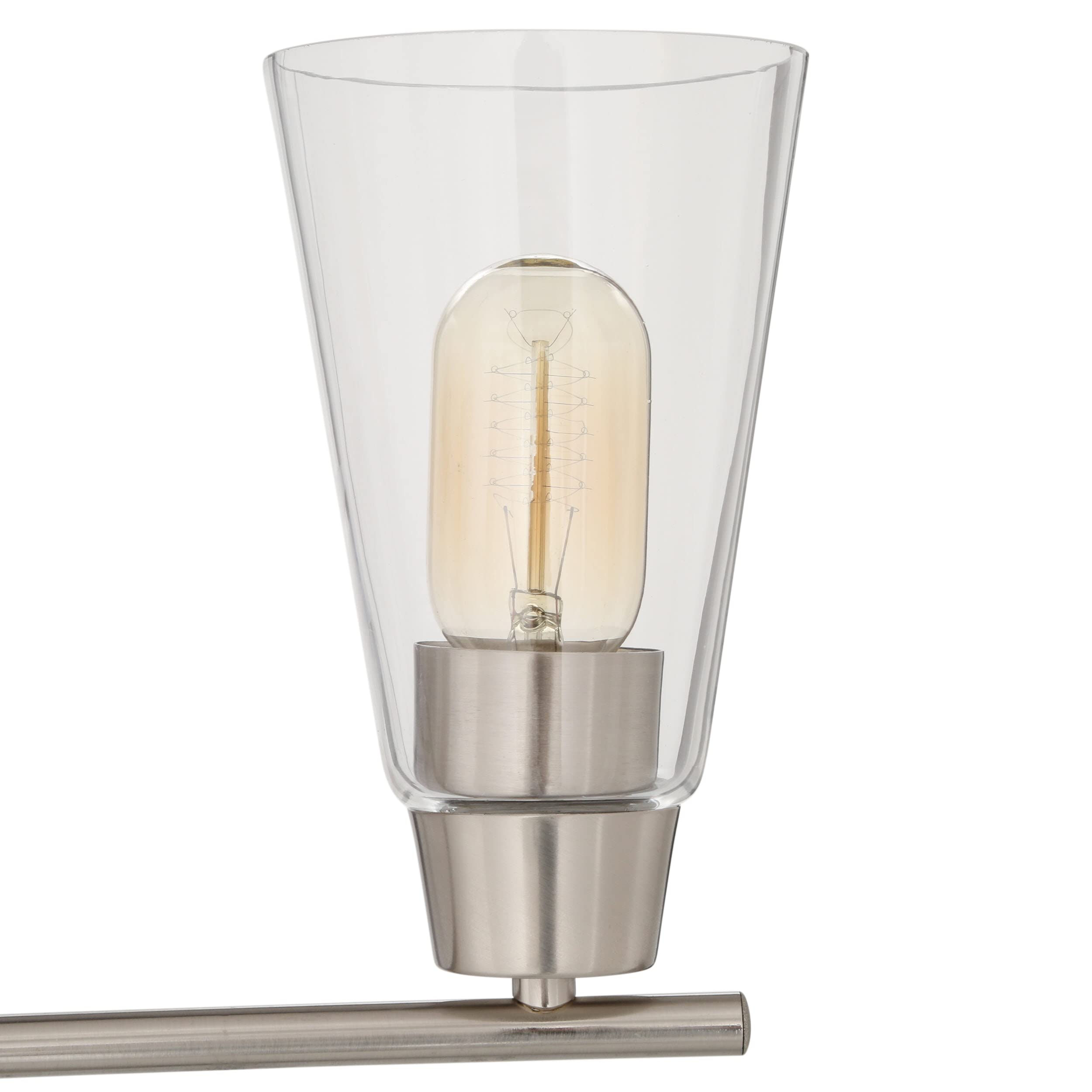 Designers Fountain Echo 3-Light Bathroom Vanity Lighting Fixture in Satin Platinum (87803-SP) - Perfect for Modern Bathroom, Powder Room, and Master Suite Decor