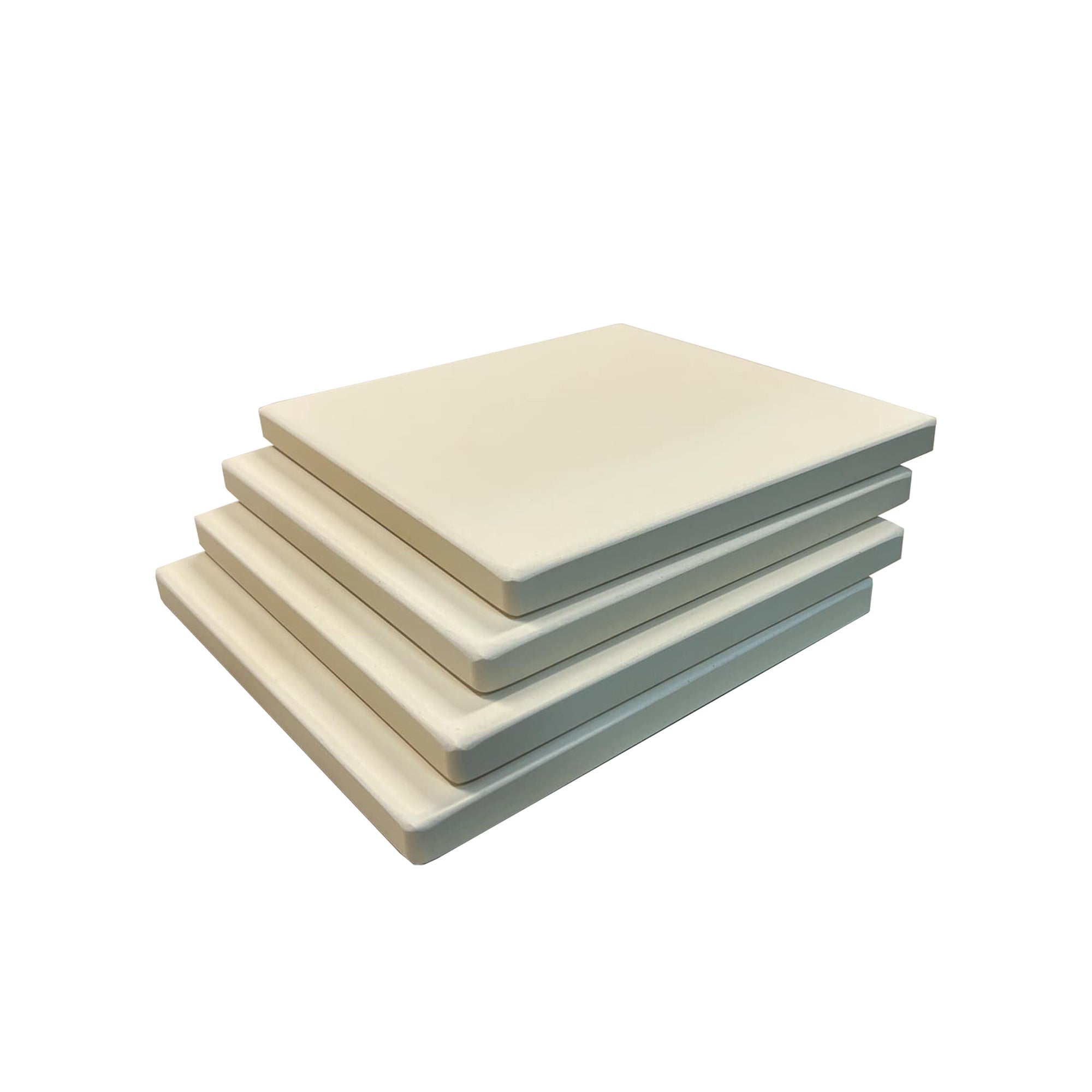 Premium Cordierite Square Pizza Stone Set - 4-Piece 7.5x7.5 Inch Baking Stones for Perfect Homemade Pizza, Bread & Desserts | Oven, Grill & Outdoor Cooking Essential