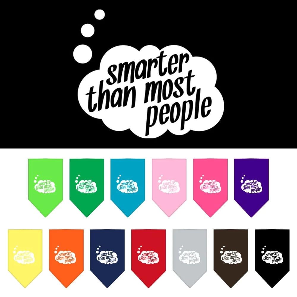 Funny Dog Bandana - 'Smarter Than Most People' Purple Pet Bandana for Small Dogs | Perfect for Pet Parties, Photo Shoots & Everyday Wear