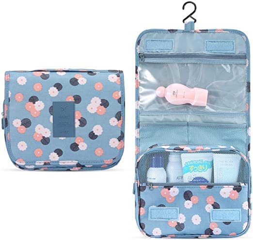 **Krupanidhi Hanging Travel Toiletry Bag – Waterproof Cosmetic & Makeup Organizer for Women & Girls – Portable Multifunctional Storage Pouch for Travel, Gym, and Daily Use (1 Piece)**