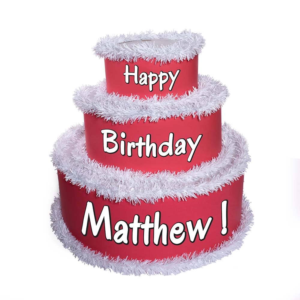 Personalized Fun Font Pop-Out Birthday Cake Decor - Red & White Photo Booth Backdrop for Parties, Baby Showers & Celebrations | Anderson's Custom Cake Topper for Instagram-Worthy Moments