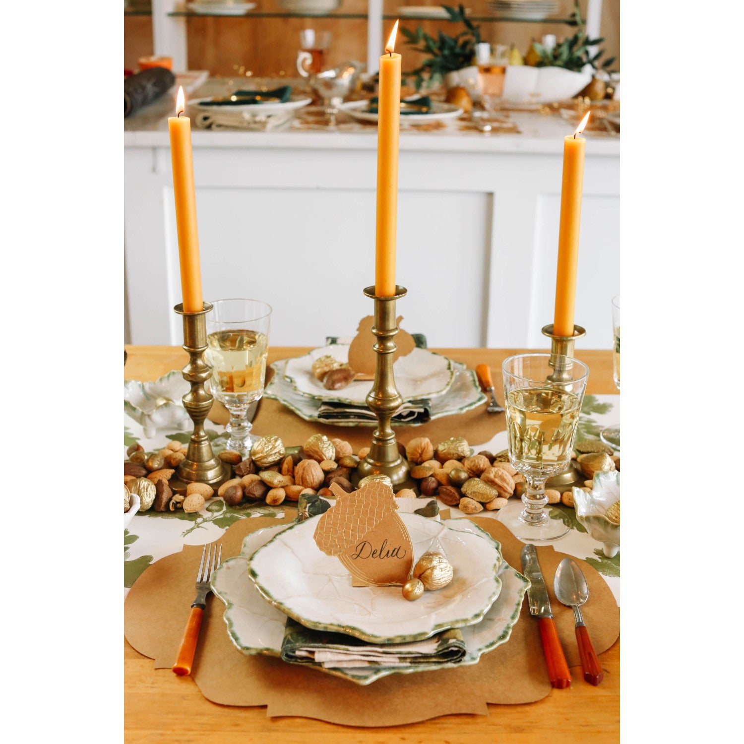 Personalized Acorn Place Card Holders for Weddings, Parties & Events - Elegant Table Setting Decor