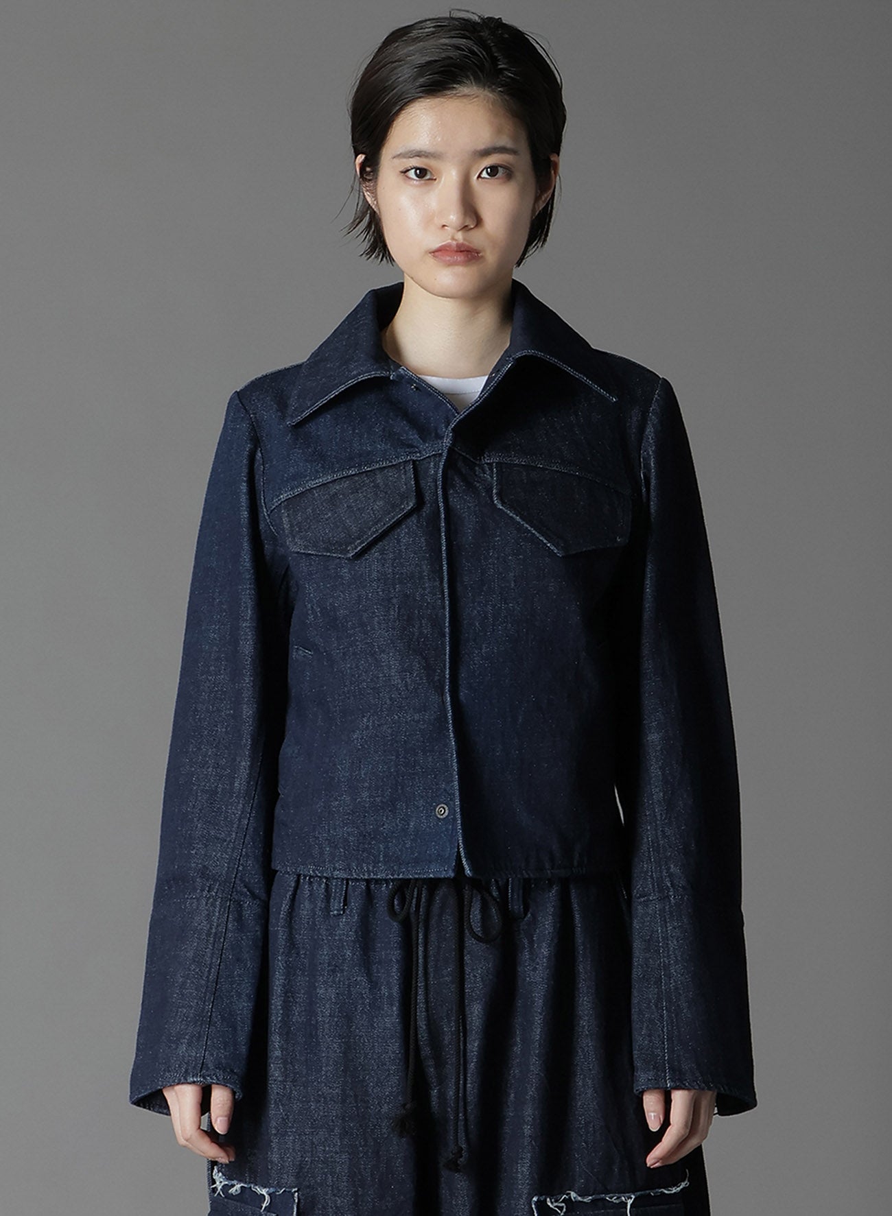 12OZ Denim Back Cutout Short Jacket for Women - Stylish Distressed Denim Jacket with Unique Back Design - Perfect for Casual Outfits, Layering, and Streetwear Fashion