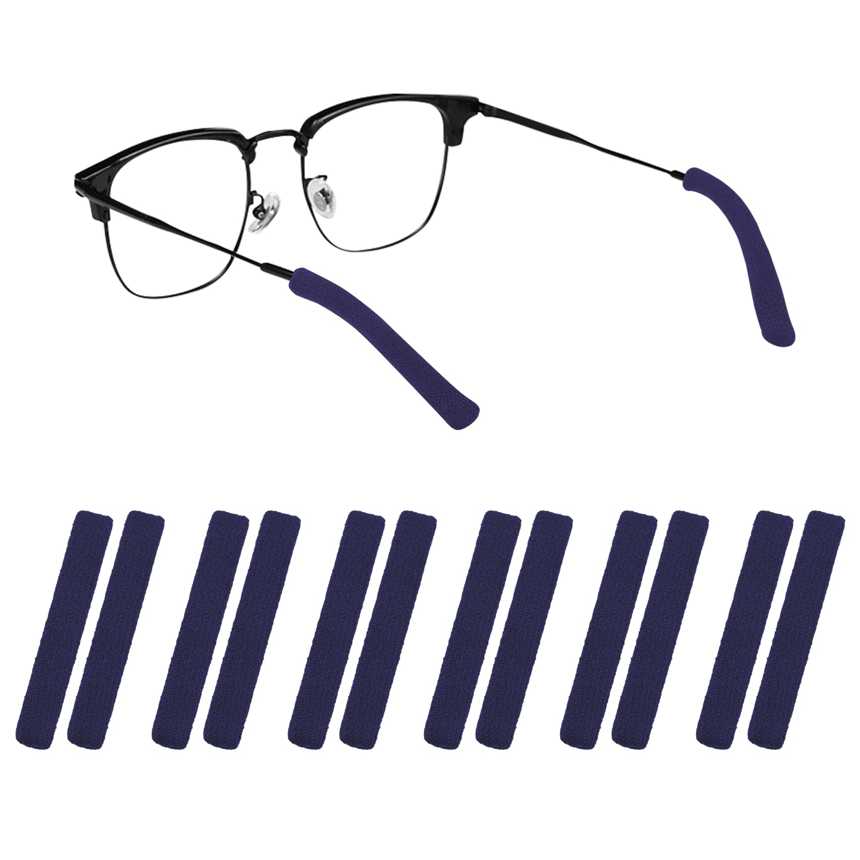 Anti-Slip Glasses Ear Grips - Elastic Comfortable Eyewear Ear Cushions for Sunglasses & Reading Glasses - Perfect for Sports, Driving, and Daily Wear
