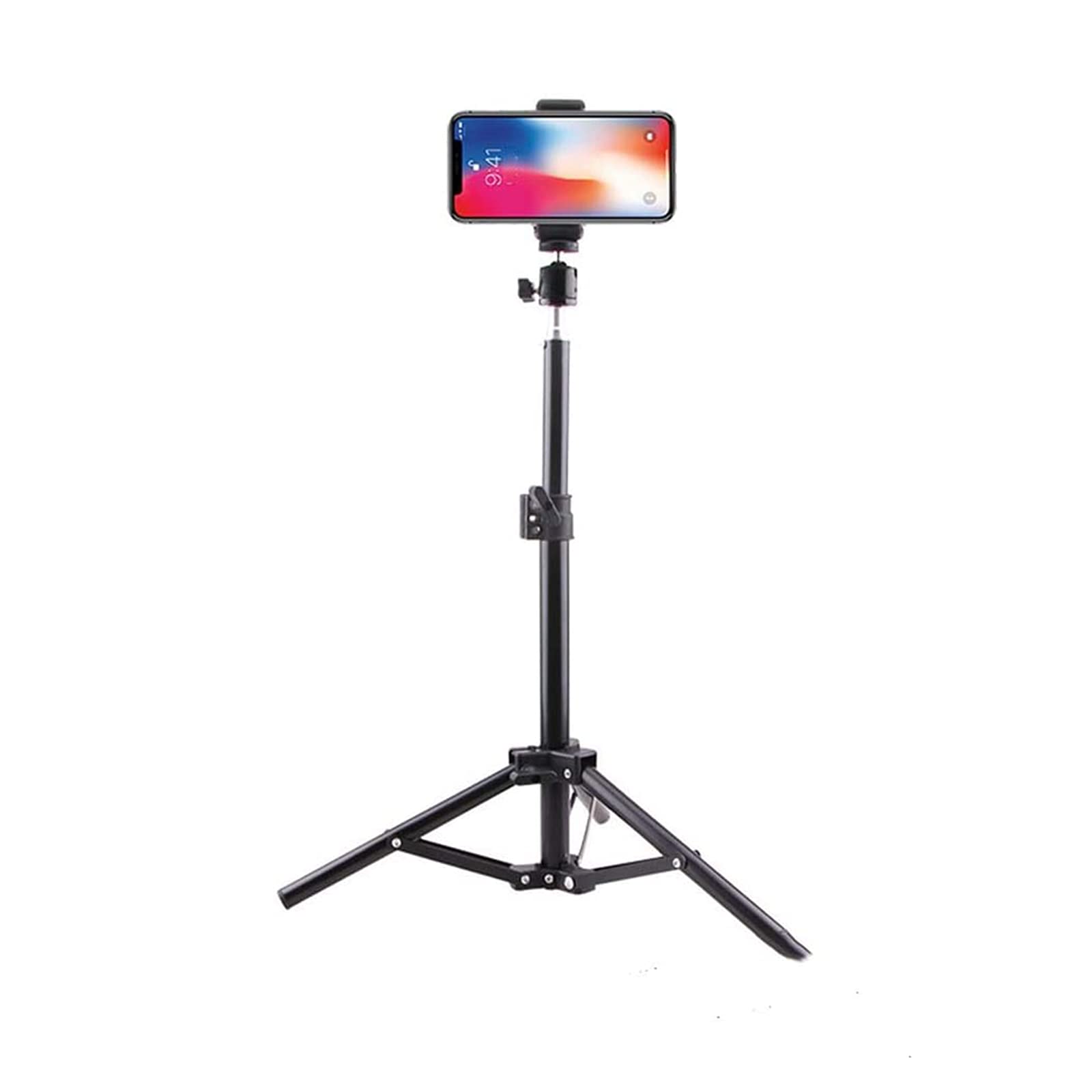 Foldable Phone Tripod Stand - Adjustable 50cm Smartphone Tripod for iPhone, Android, Camera - Perfect for Vlogging, Live Streaming & Photography