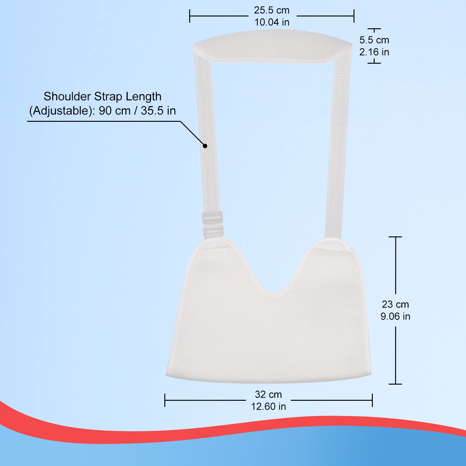 Supregear Adjustable Breathable Mesh Arm Sling with Soft Pads, Shoulder Immobilizer & Lightweight Elbow Support for Left/Right Arm - Ideal for Post-Surgery, Injury Recovery & Showering