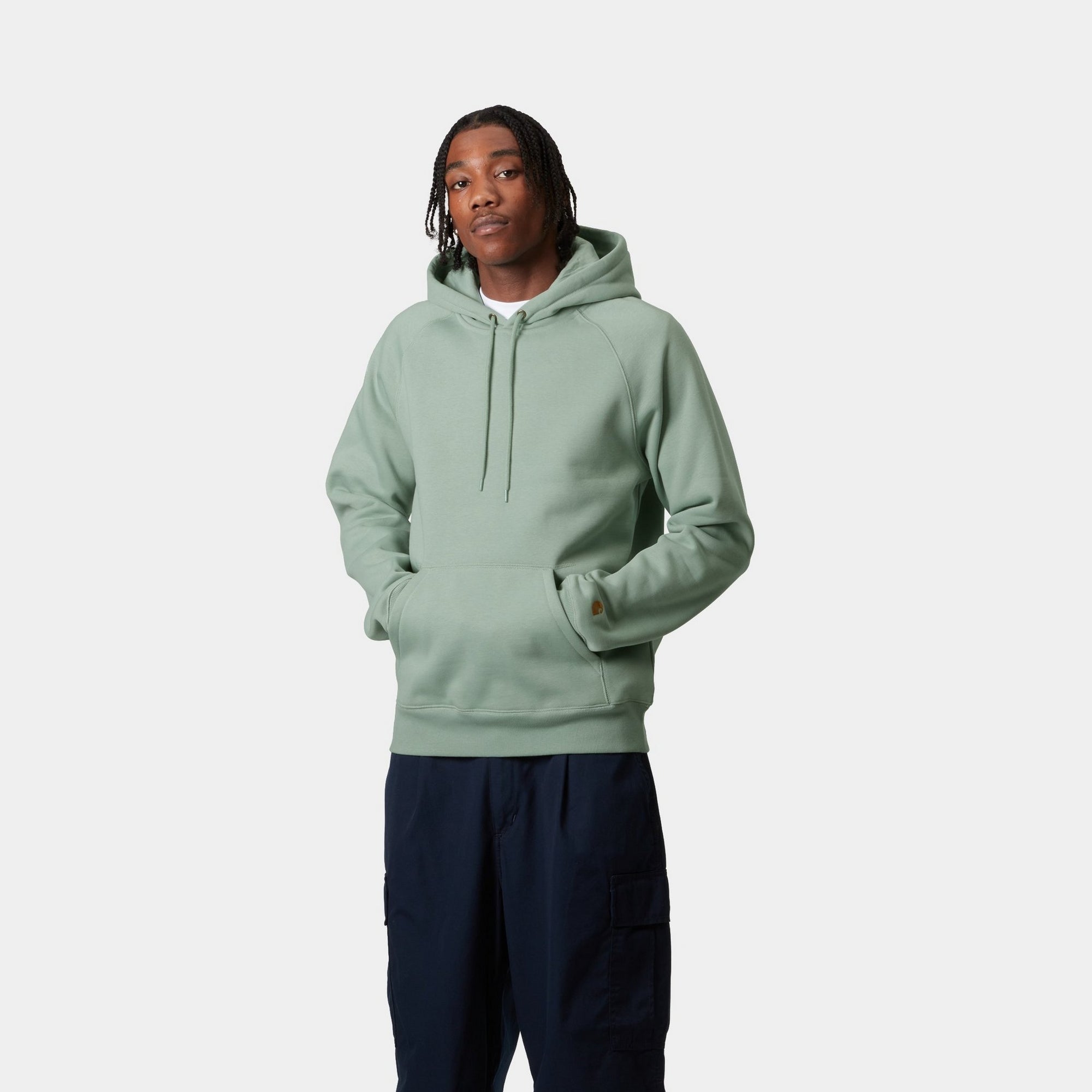 Frosted Green Hooded Chase Sweatshirt - Cozy Pullover Hoodie for Men & Women | Perfect for Casual Wear, Outdoor Activities & Street Fashion
